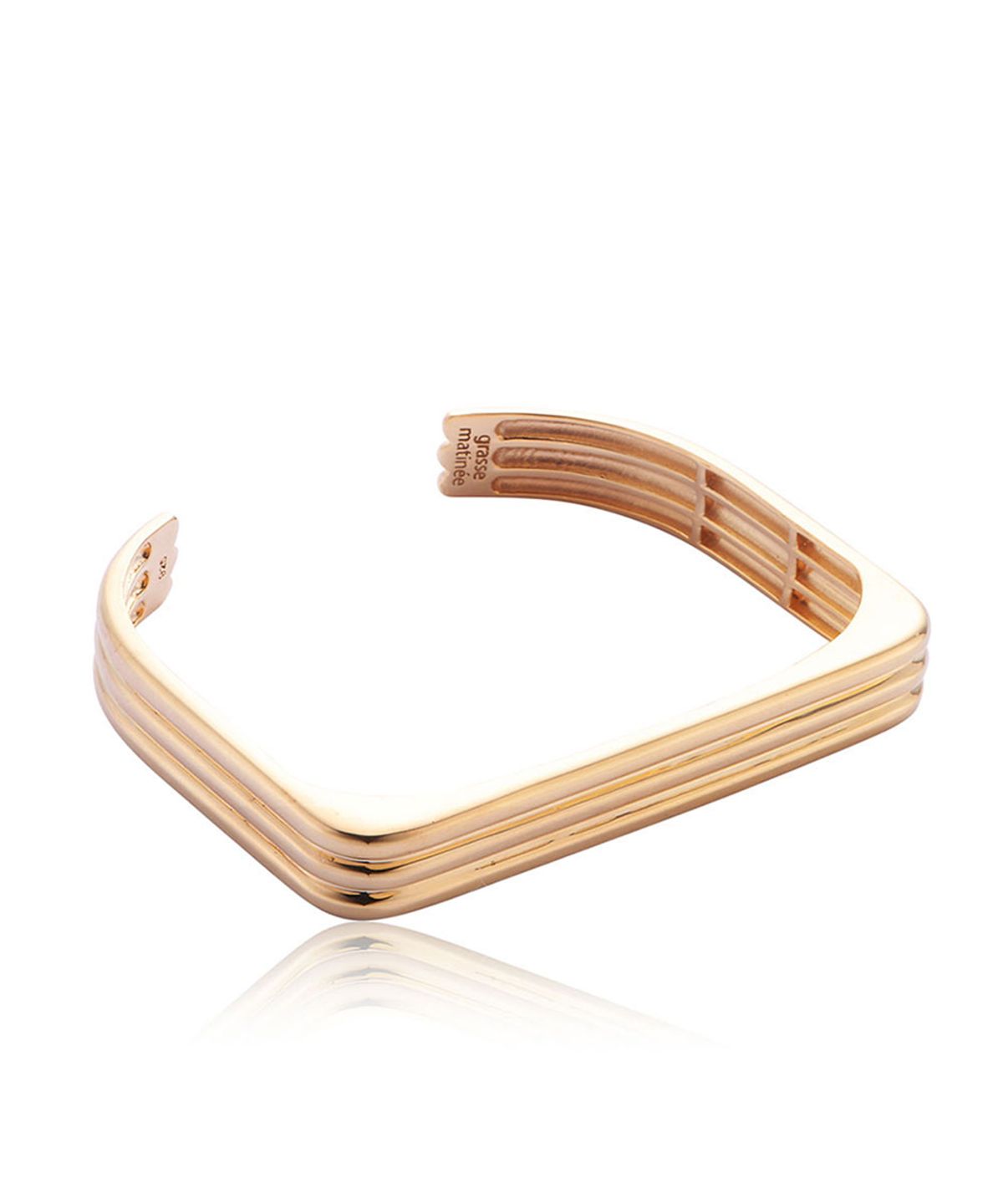 그라스마티네(GRASSE MATINEE) Triple Bar Cuff Bracelet  Gold