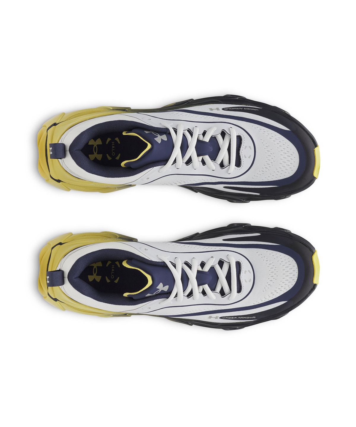 언더아머(UNDERARMOUR) UA 헤일로 레이서 - 워시드 네이비:옐로우 쉐이드