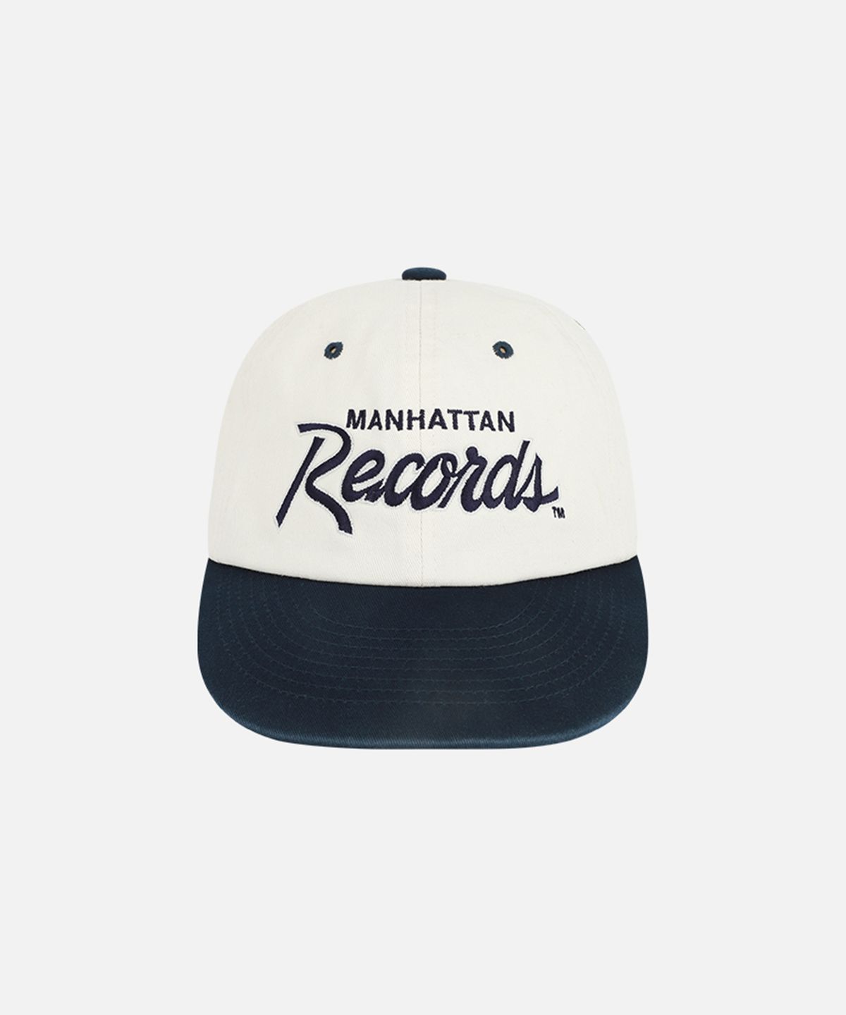 맨하탄레코즈(MANHATTAN RECORDS) MR Records Script Logo Cap - Ivory