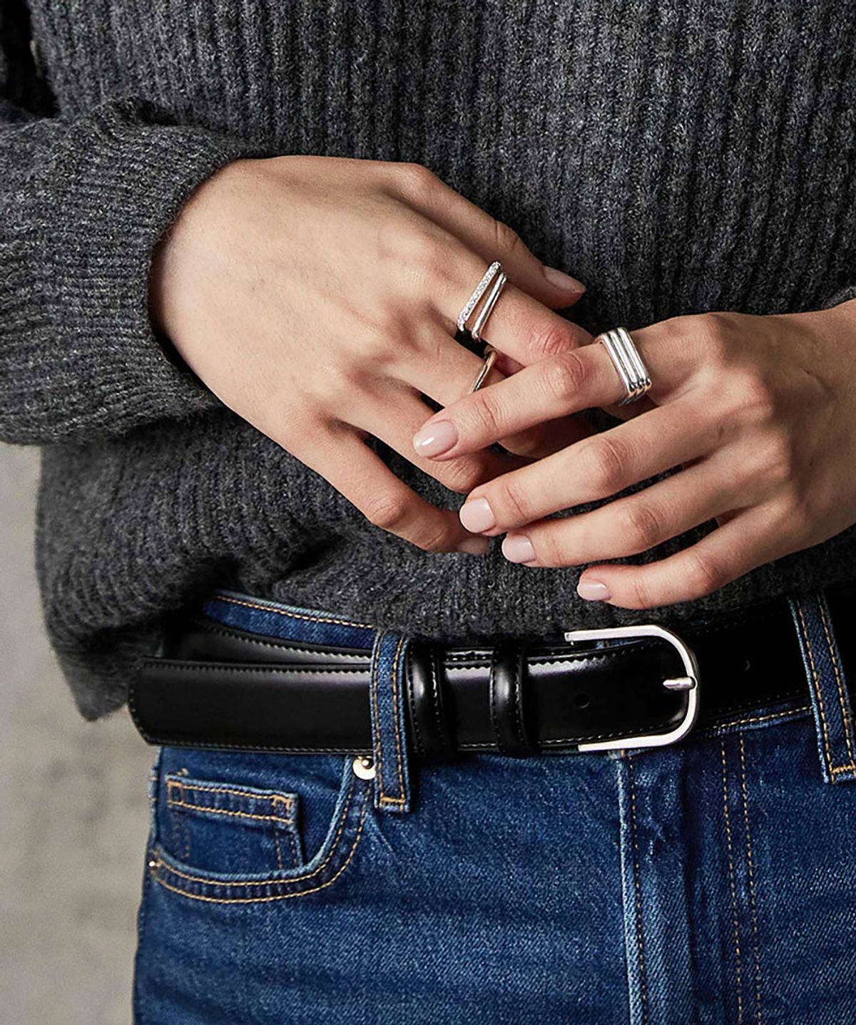 그라스마티네(GRASSE MATINEE) Triple Bar Ring  silver