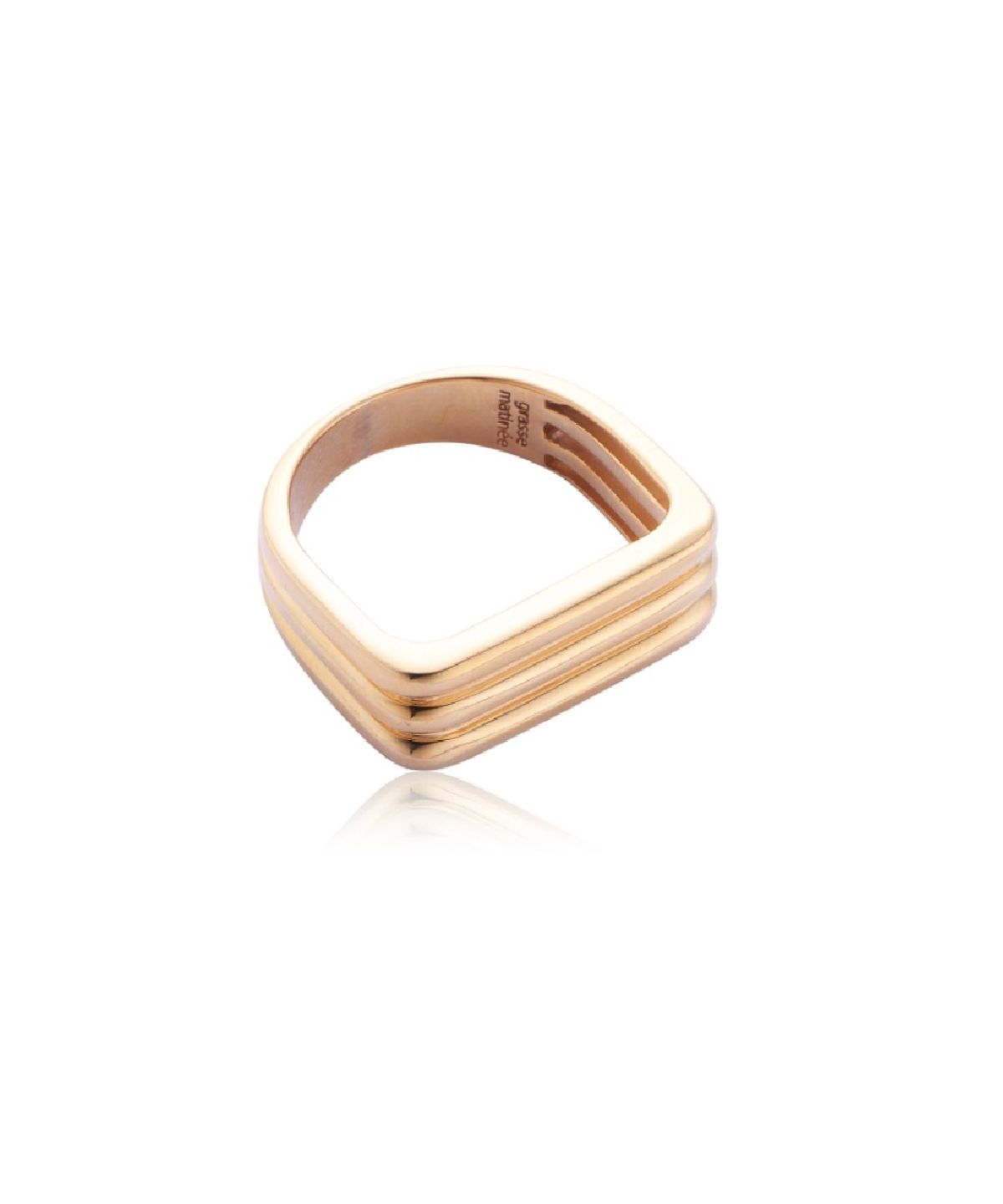 그라스마티네(GRASSE MATINEE) Triple Bar Ring  Gold