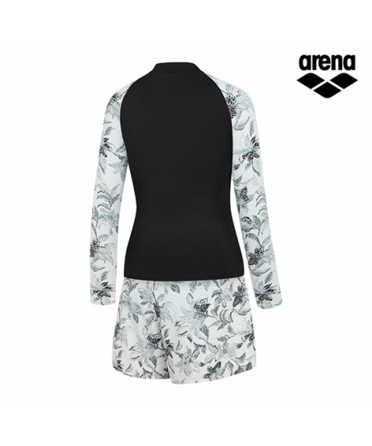 아레나(ARENA) 플로라 레귤러핏 집업 래쉬가드 세트 A6BL1PS04BLK
