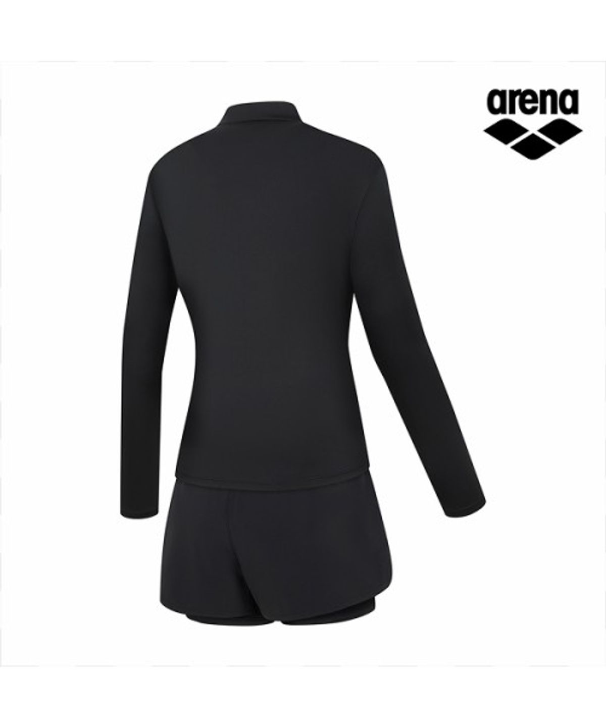 아레나(ARENA) 웨이비 레귤러핏 래쉬가드 세트 A6BL1PS02BLK
