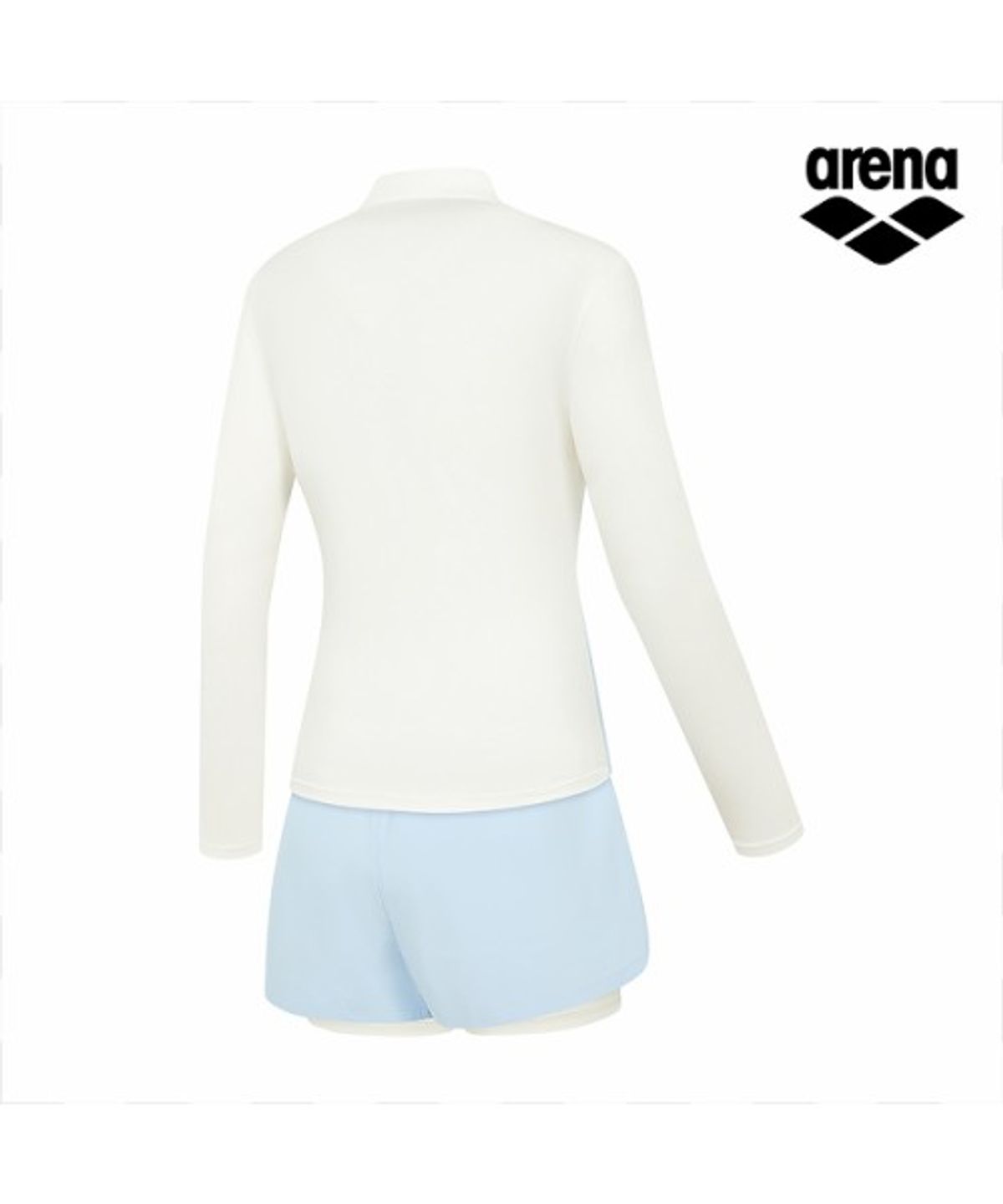 아레나(ARENA) 웨이비 레귤러핏 래쉬가드 세트 A6BL1PS02WHT