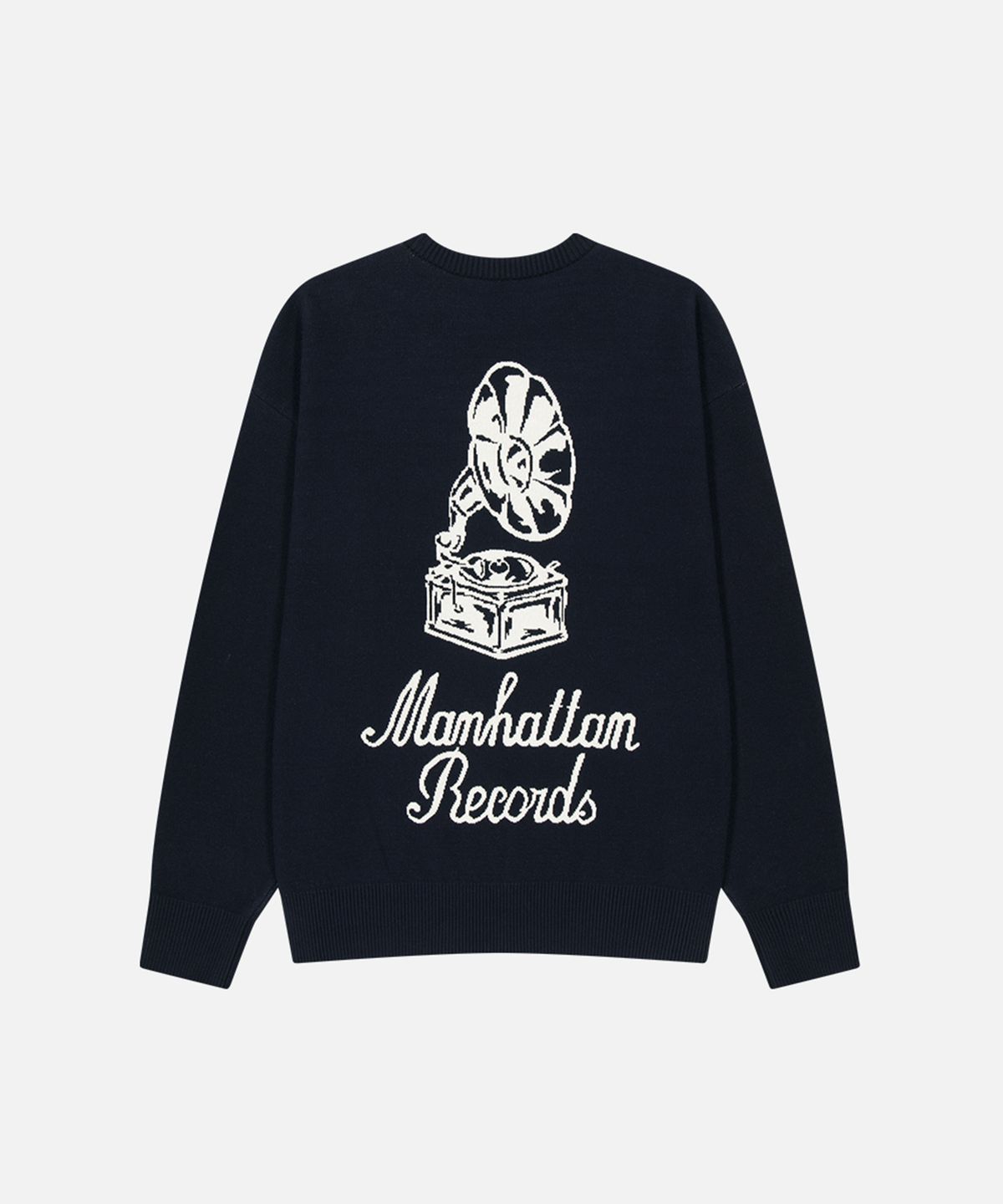맨하탄레코즈(MANHATTAN RECORDS) MR Gramophone Graphic Knit - Navy