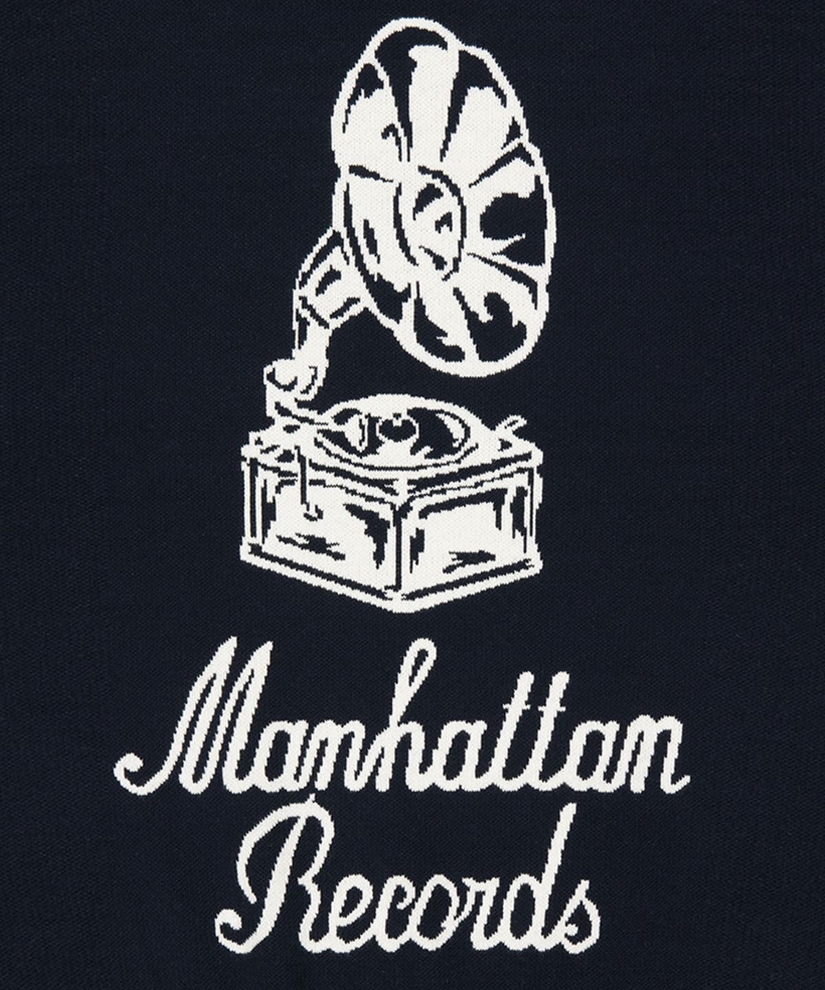 맨하탄레코즈(MANHATTAN RECORDS) MR Gramophone Graphic Knit - Navy