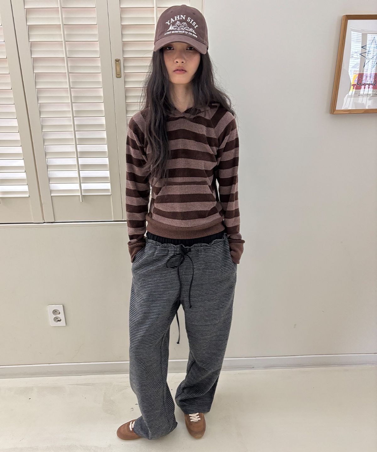 얀시시(YAHNSISI) 더블 레이어드 팬츠 - 블랙