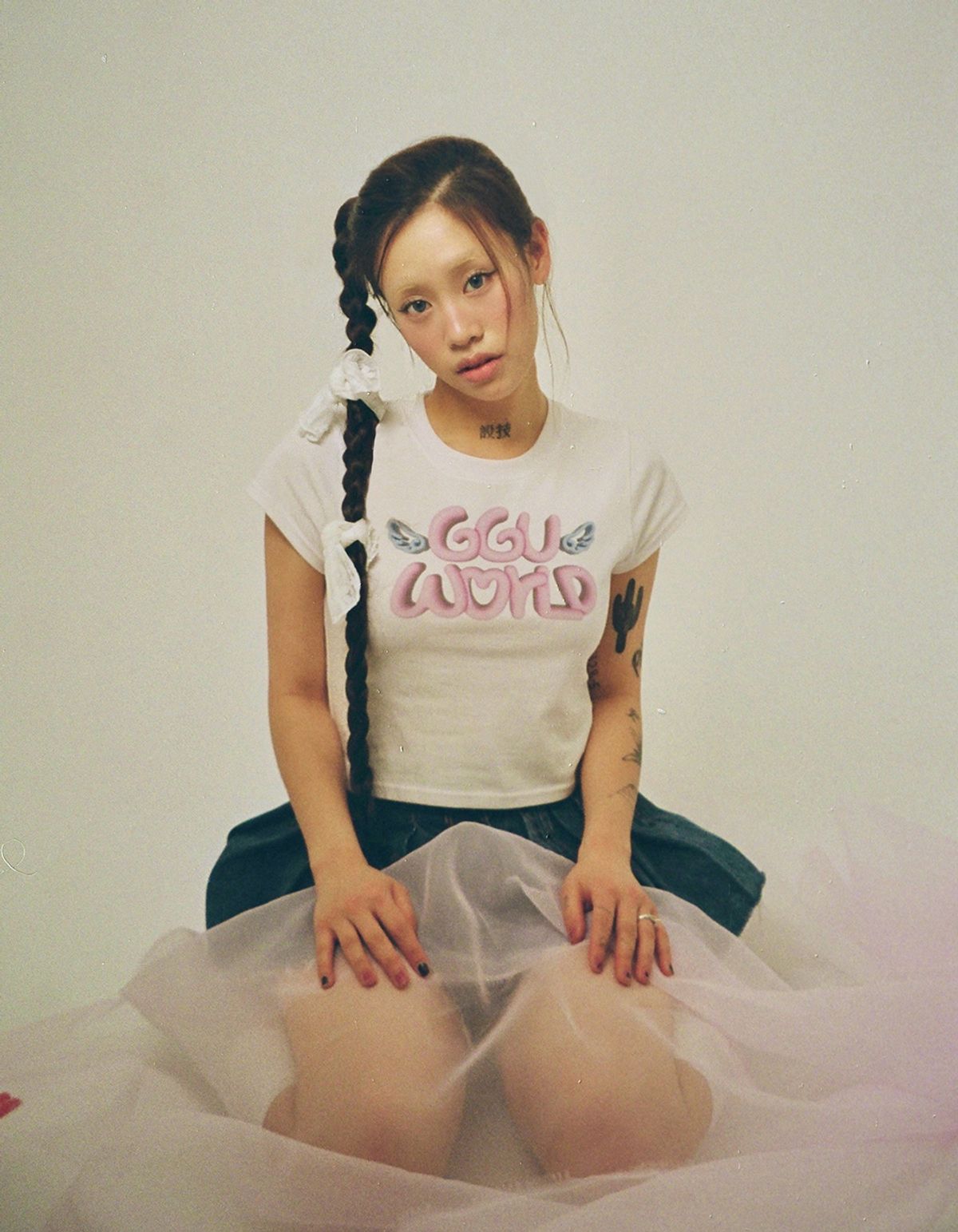 쥐쥐유(GGU) GGU WORLD CROP TEE