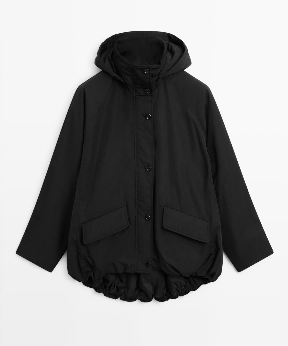 마시모두띠(MASSIMO DUTTI) 롱 하이테크 패브릭 파카