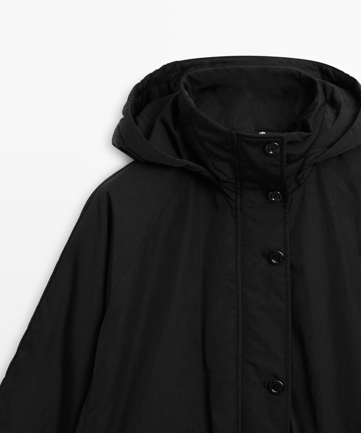 마시모두띠(MASSIMO DUTTI) 롱 하이테크 패브릭 파카