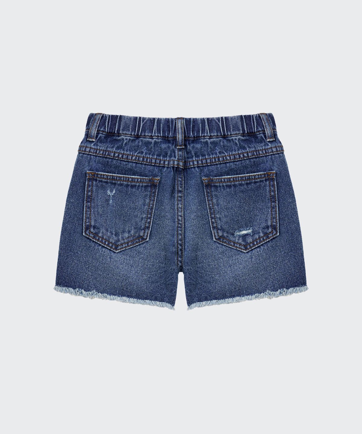 무신사 스탠다드 키즈(MUSINSA STANDARD KIDS) 컷 오프 데님 미니 쇼츠 [미디엄 인디고]