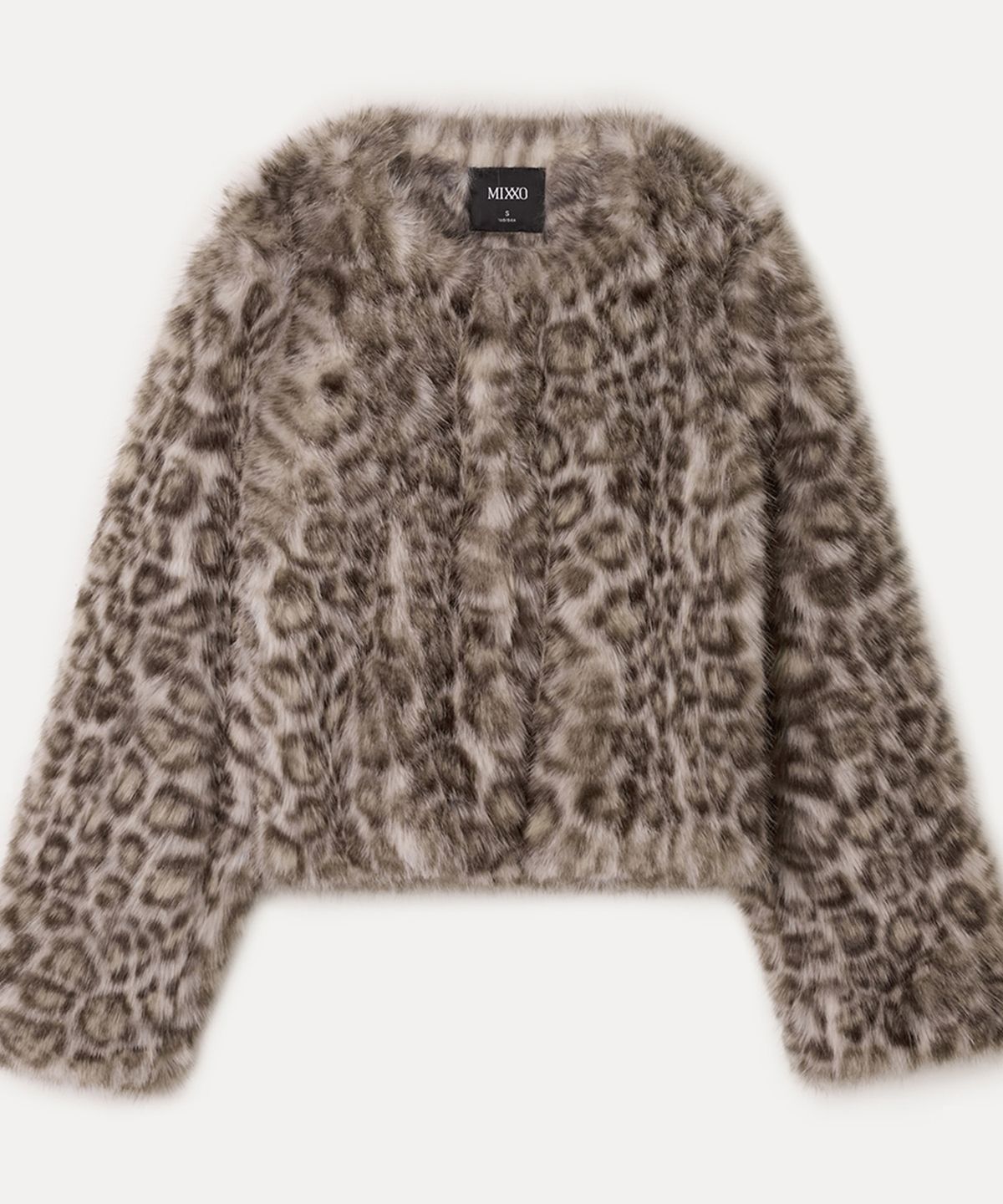 미쏘(MIXXO) 라운드넥 페이크퍼 숏자켓_MIWJLG111C