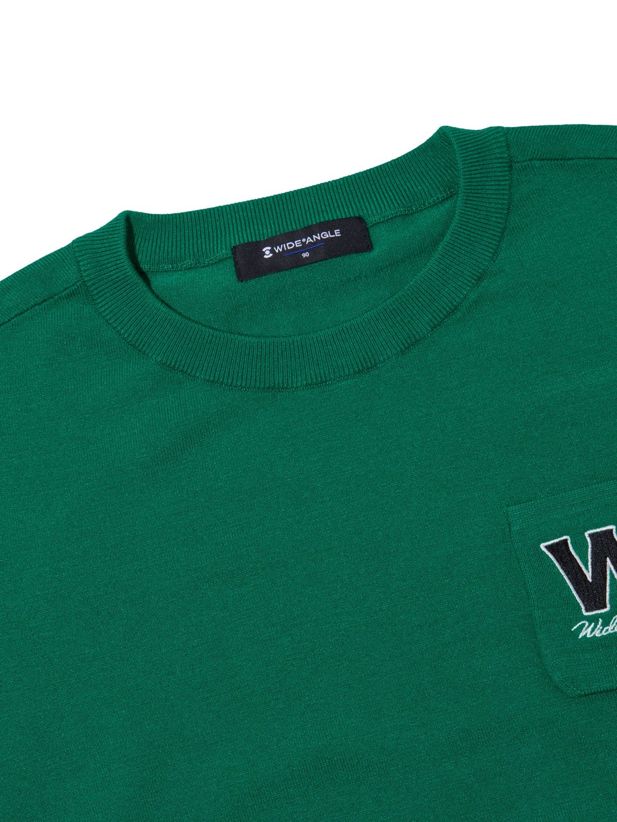 와이드앵글(WIDEANGLE) TO 에센셜 라운드넥 스웨터 L_Green