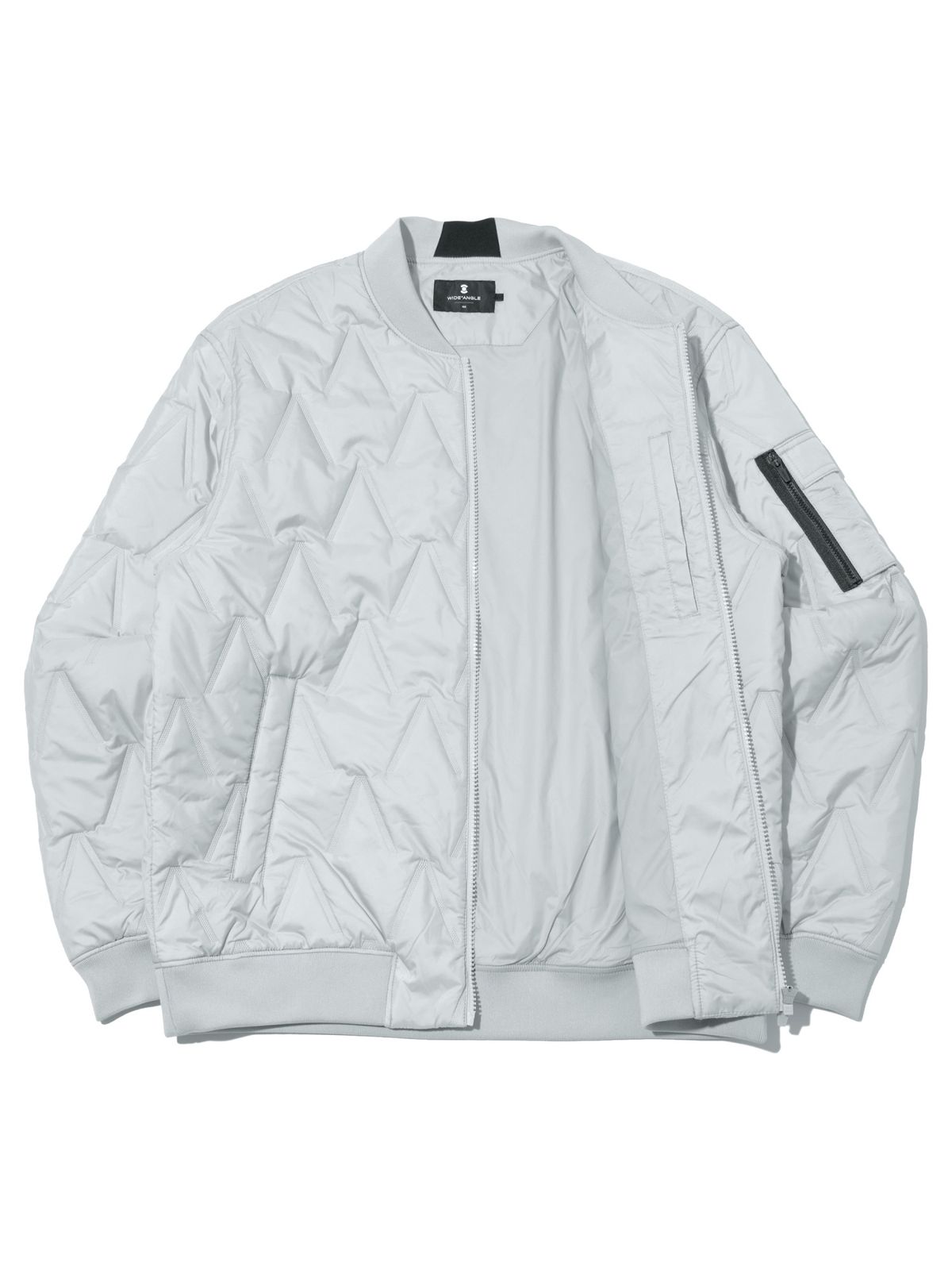 와이드앵글(WIDEANGLE) CO 에센셜 고주파 퀼팅 봄버 자켓 M _Ice Grey