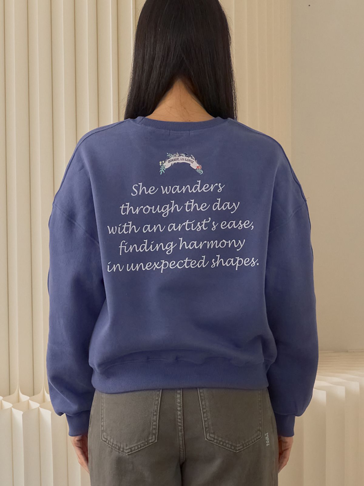 쏘리, 투 머치 러브(SORRY, TOO MUCH LOVE) Carry Your Calm Sweatshirt_Blue