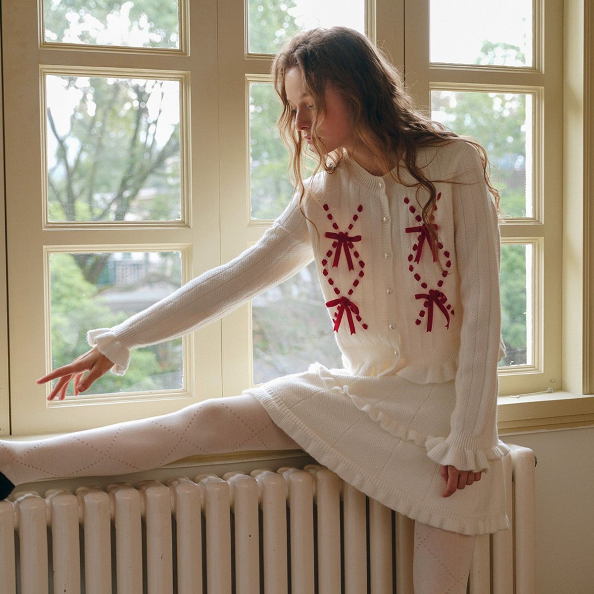 쎄무아듀(CEST MOIDEW) Cest_Ruffle knit skirt