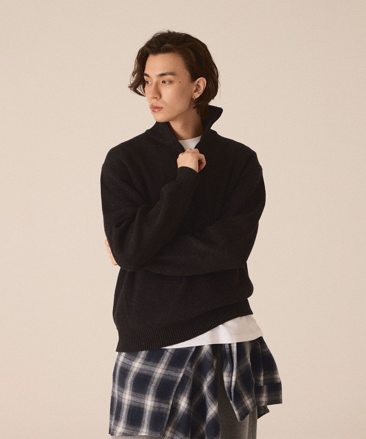 컷즈(CUTZ) 데일리 하프 집업 니트 - 4color