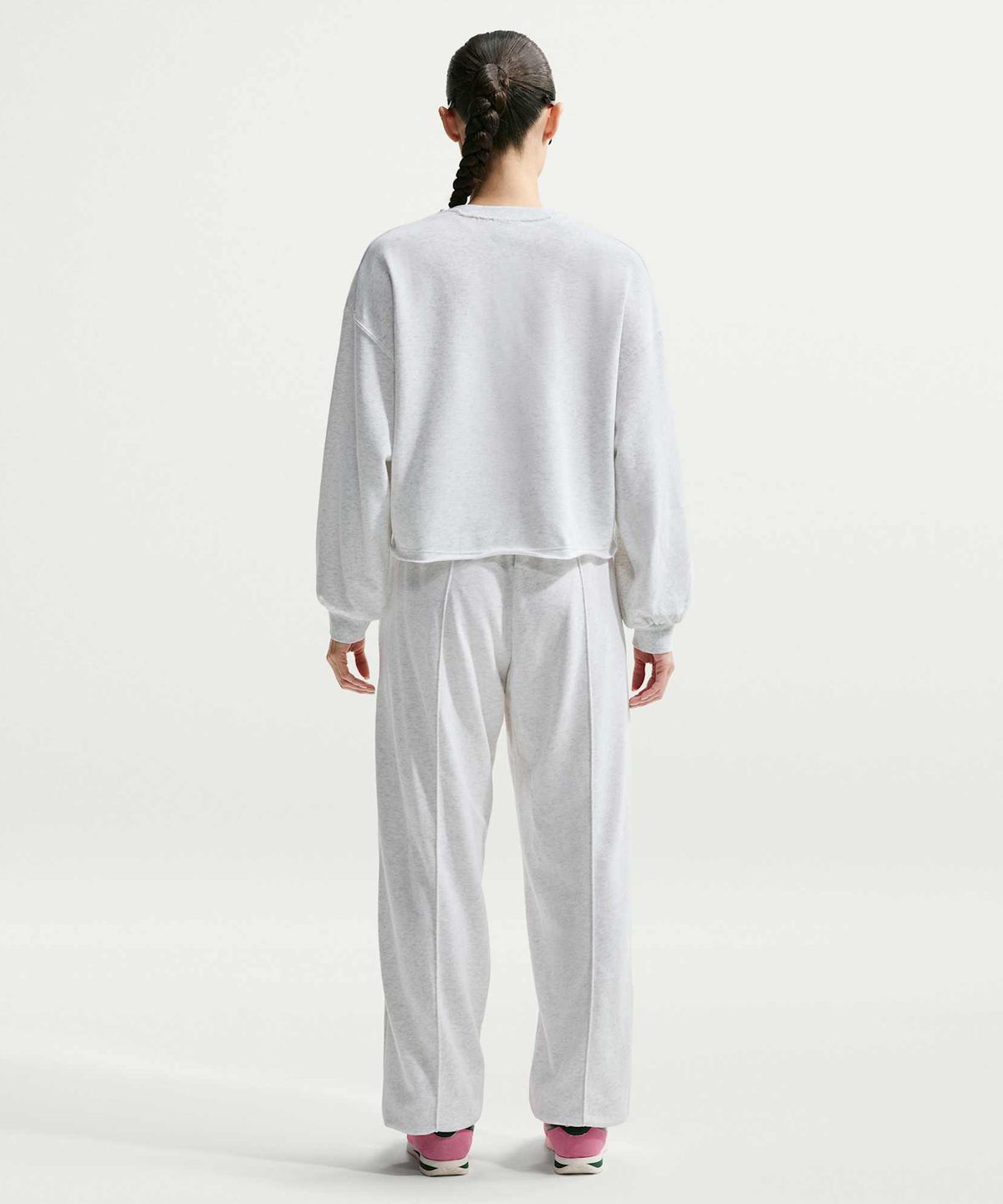 나이키(NIKE) 스포츠웨어 칠 테리 오버사이즈 프렌치 테리 크루넥 스웻셔츠 W - 버치 헤더:블랙 / IF0229-051