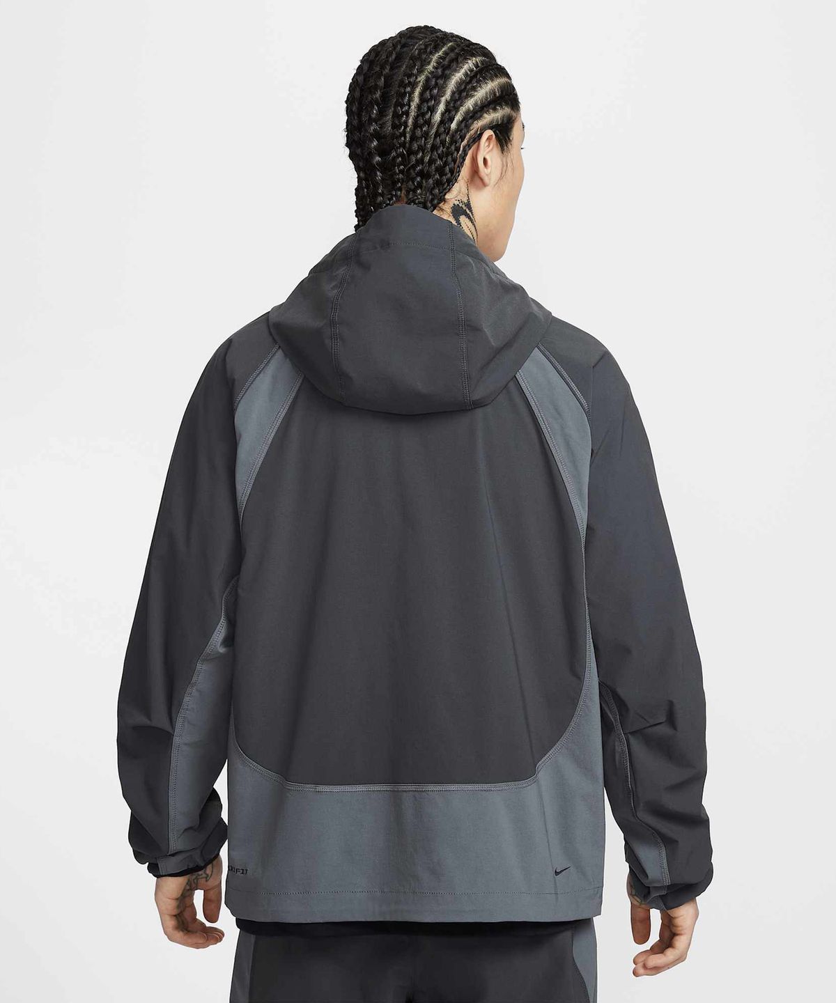 나이키(NIKE) 테크 드라이 핏 우븐 풀집 컬러 블록 윈드러너 재킷 M - 앤트러사이트:아이언 그레이:블랙 / IU7497-060