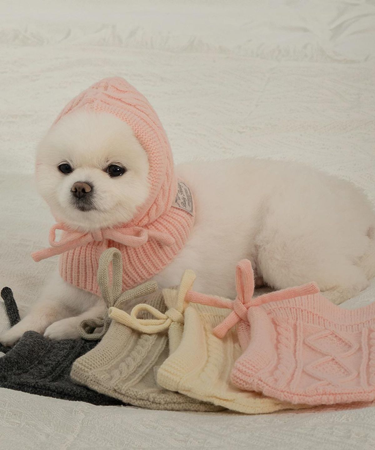 베일리(BAILEY) 강아지 모자 바라클라바 핑크