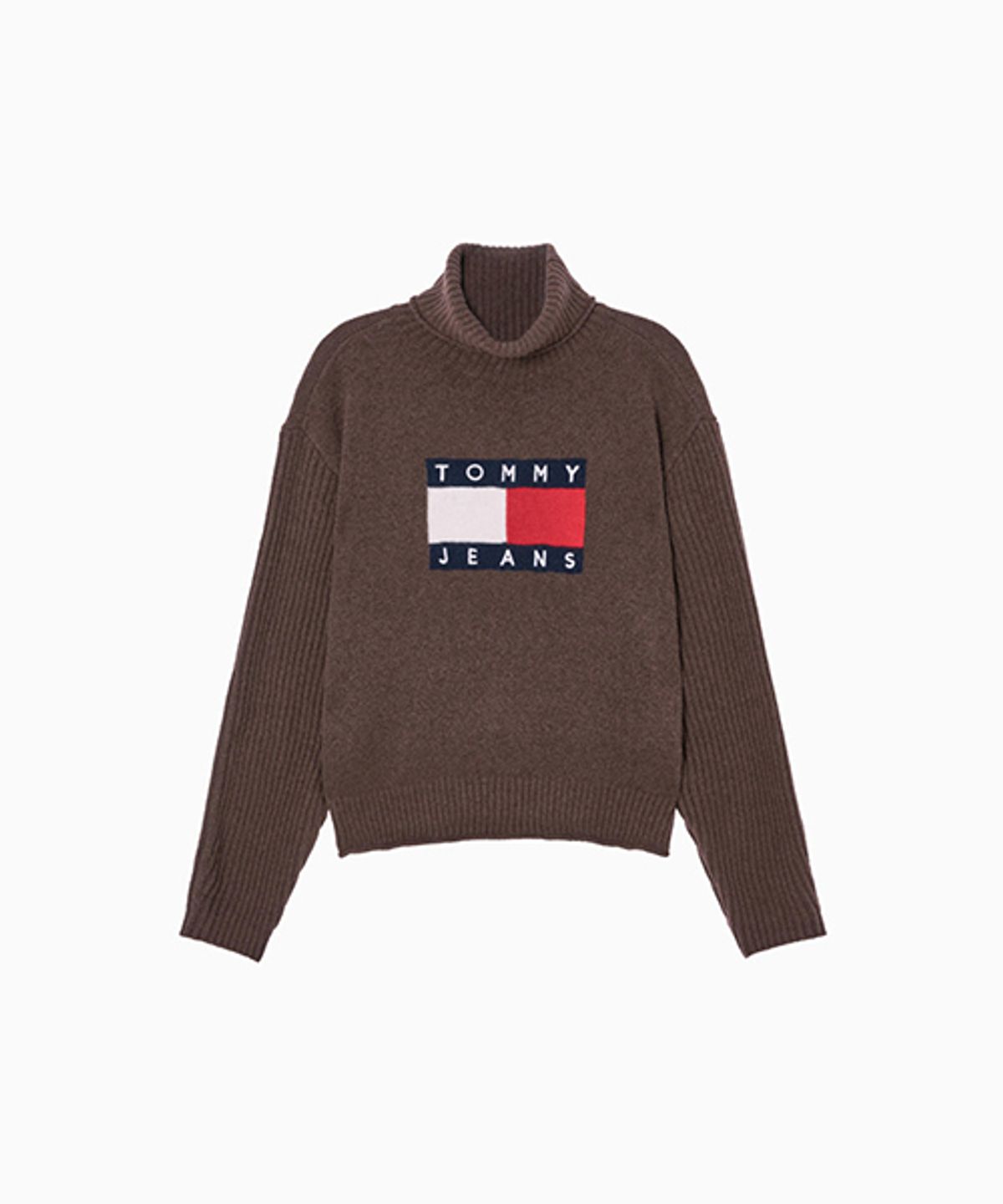 타미진스(TOMMY JEANS) 터틀넥 플래그 스웨터 (T32G0KTO11TWT1GW1)