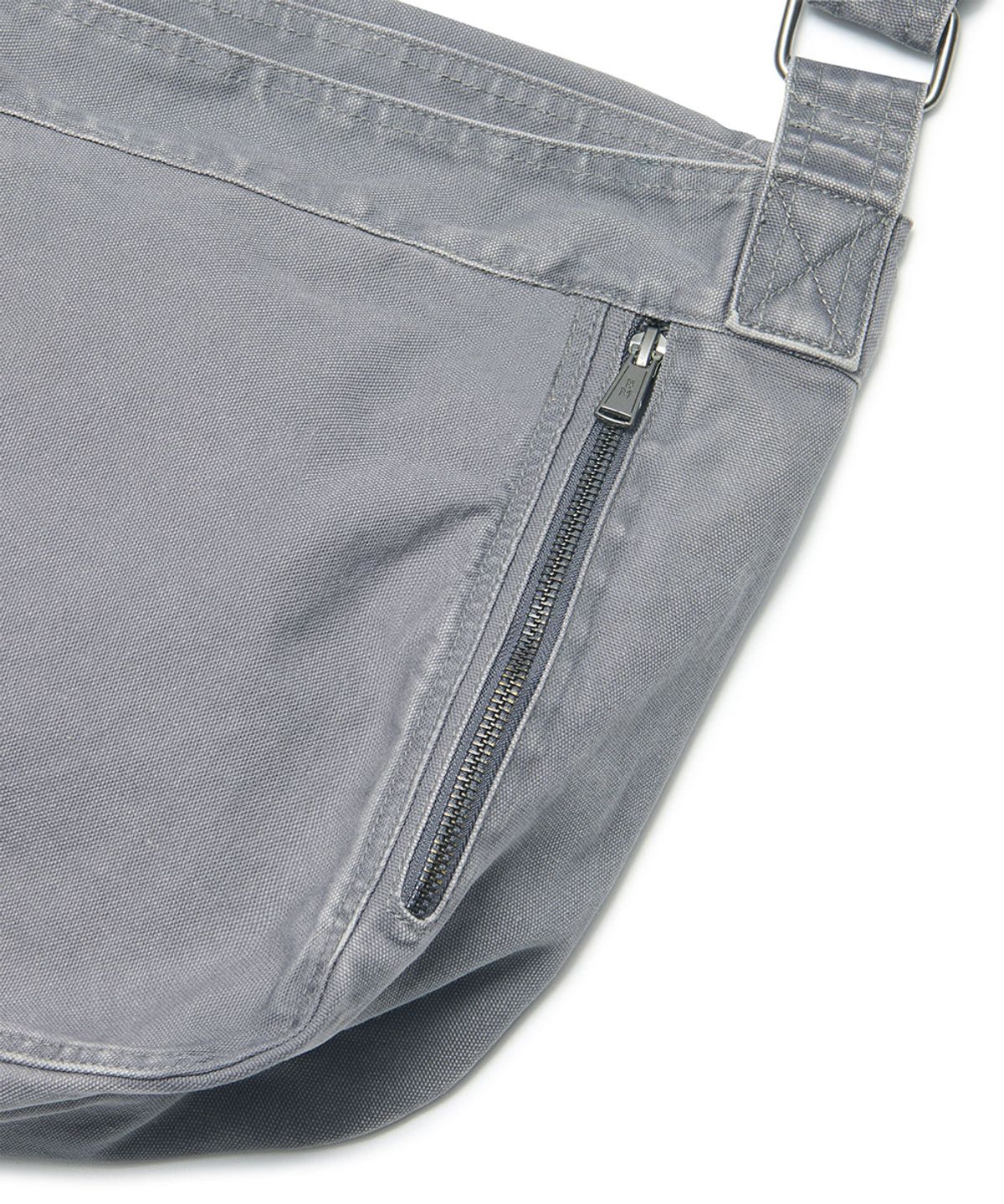 노매뉴얼(NOMANUAL) WASHED CANVAS CROSS BAG - WASHED GRAY