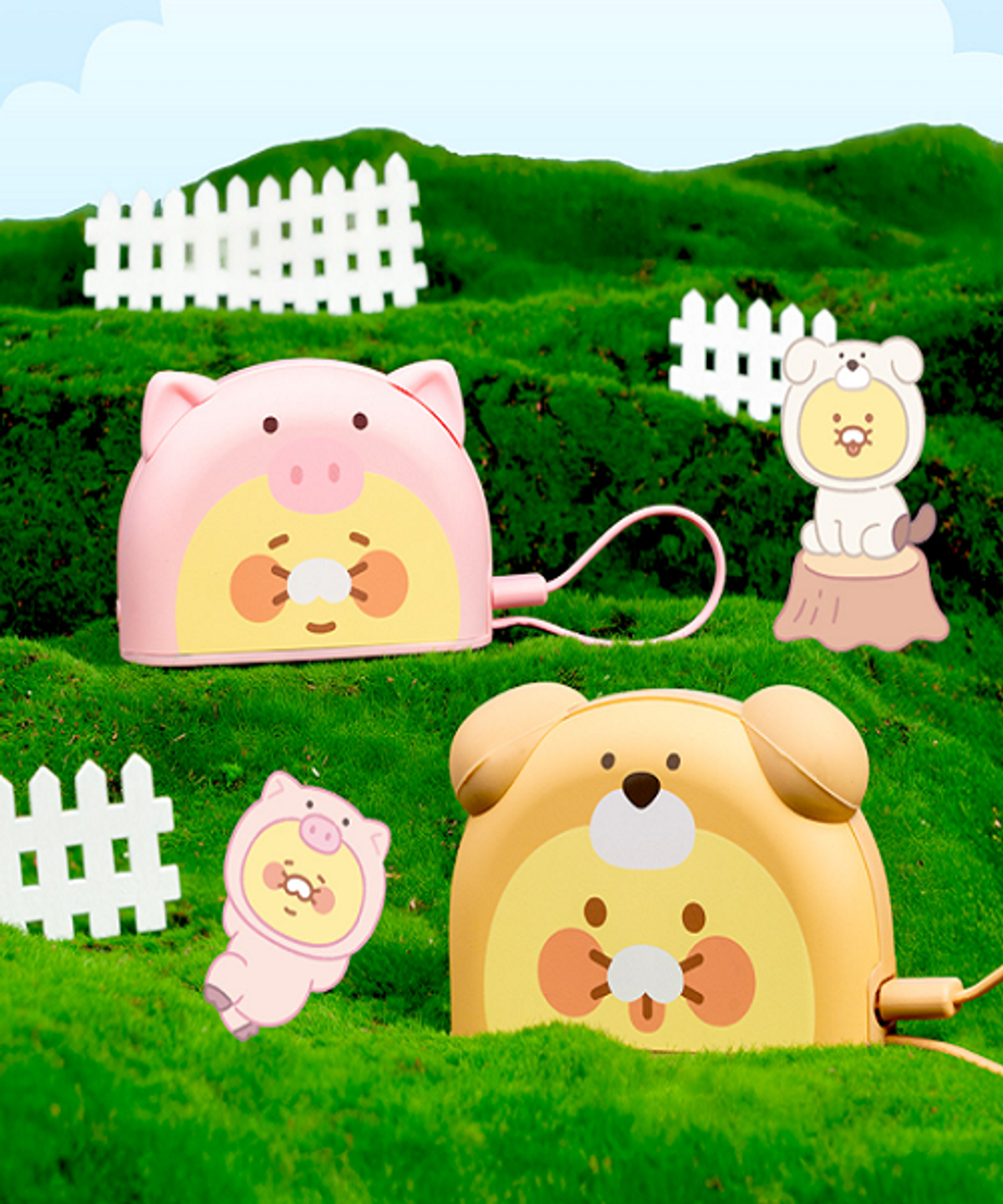 카카오프렌즈 파트너(KAKAOFRIENDS PARTNERS) 카카오프렌즈 핫그립 도킹형 손난로 보조배터리 5000mAh 애니멀 타운