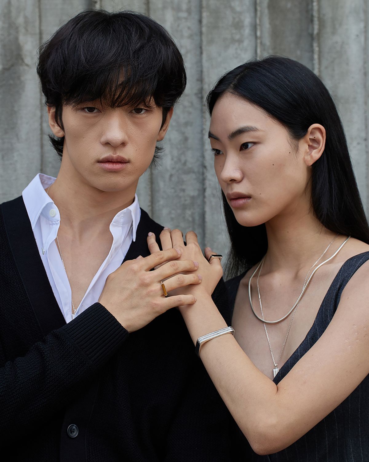그라스마티네(GRASSE MATINEE) Bar Stone Ring Brown