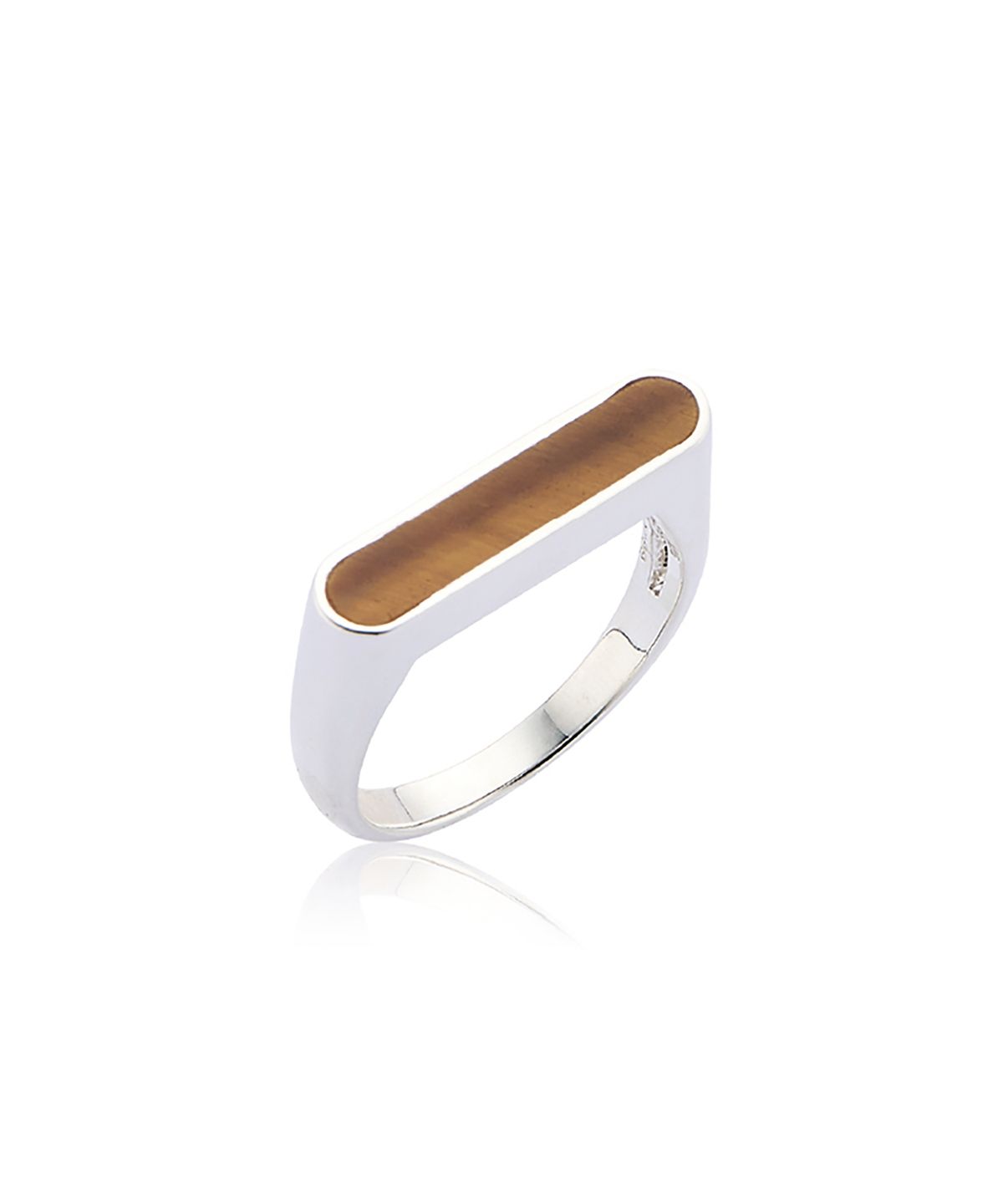그라스마티네(GRASSE MATINEE) Bar Stone Ring Brown