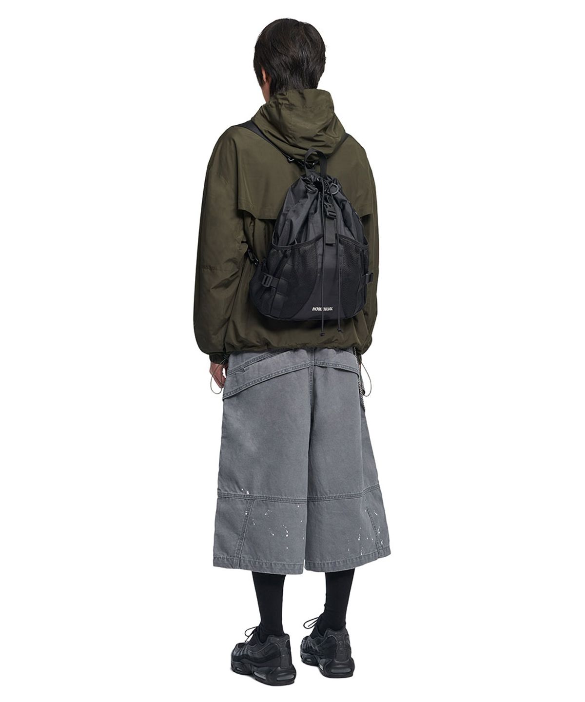 노매뉴얼(NOMANUAL) 2WAY STRING BAG - BLACK
