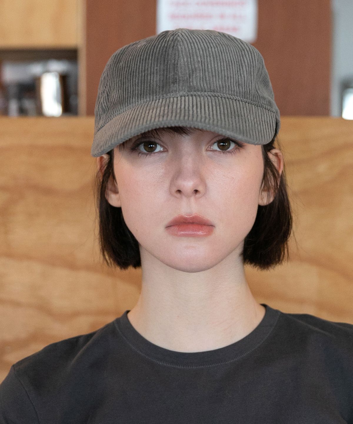 챕터(CHAPTER) SIGNATURE CORDUROY BALL CAP-카키