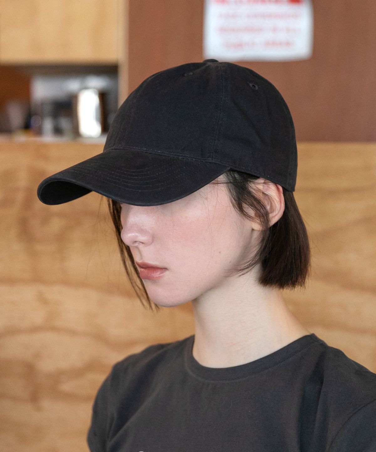 챕터(CHAPTER) CASUAL CANVAS BALL CAP-블랙