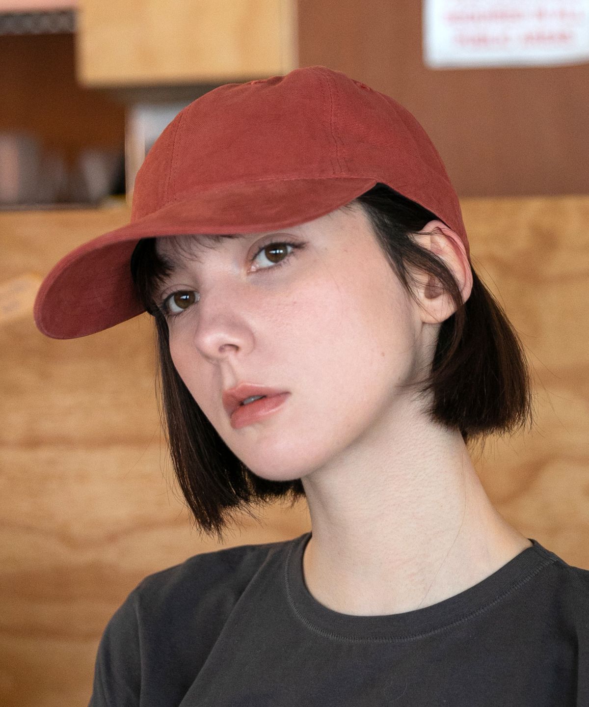 챕터(CHAPTER) CASUAL CANVAS BALL CAP-브릭