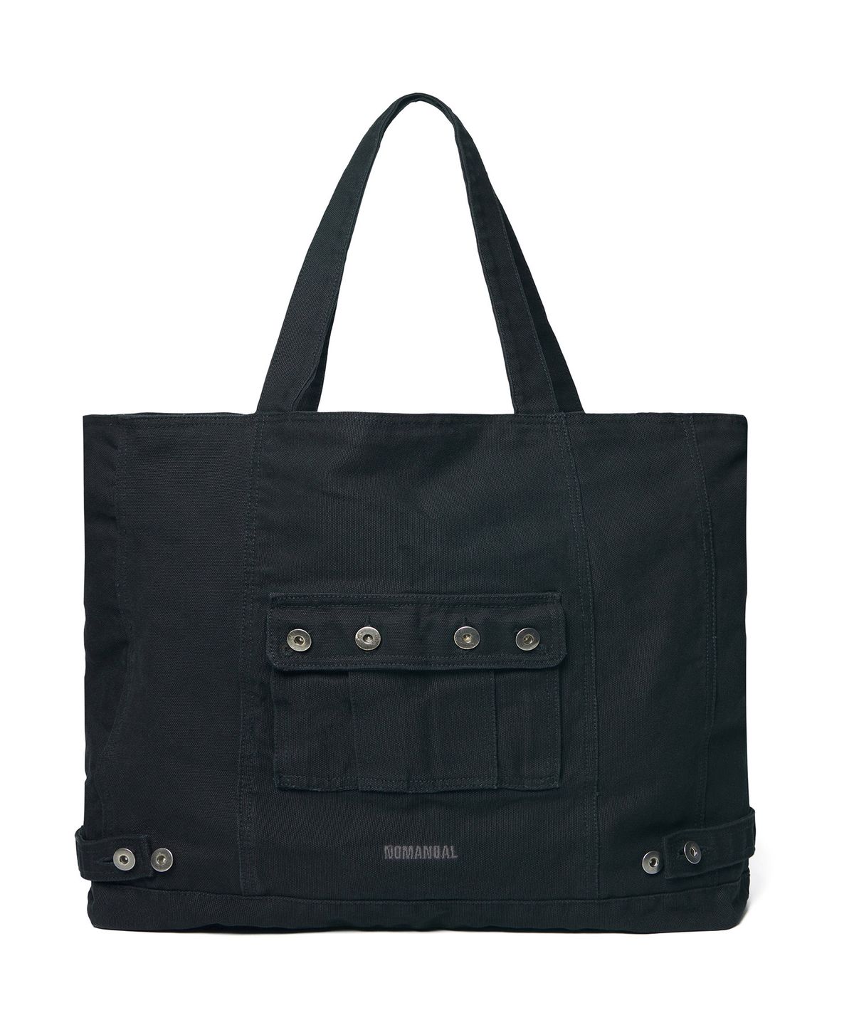 노매뉴얼(NOMANUAL) 4R POCKET TOTE BAG - WASHED BLACK