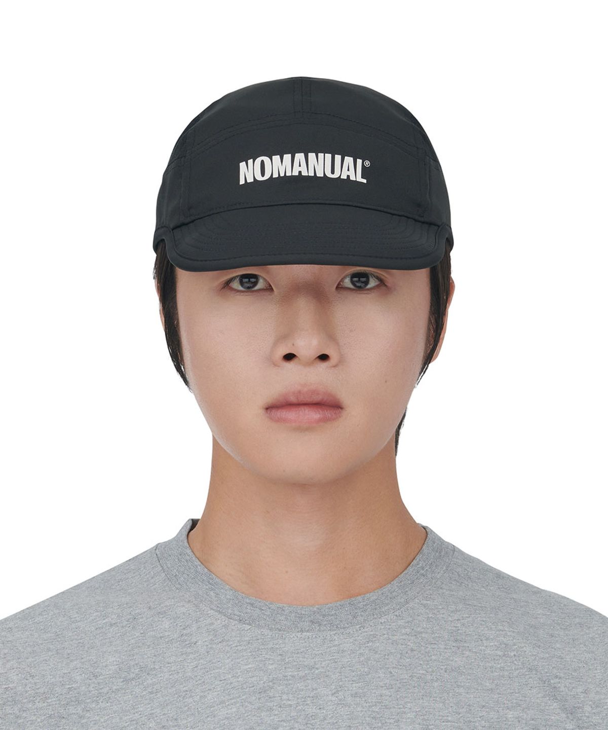 노매뉴얼(NOMANUAL) PACKGO MESH CAP - BLACK