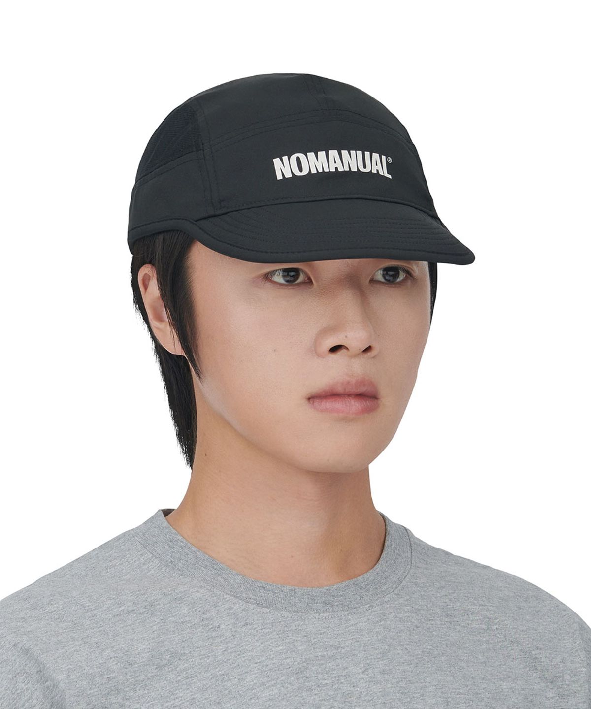 노매뉴얼(NOMANUAL) PACKGO MESH CAP - BLACK