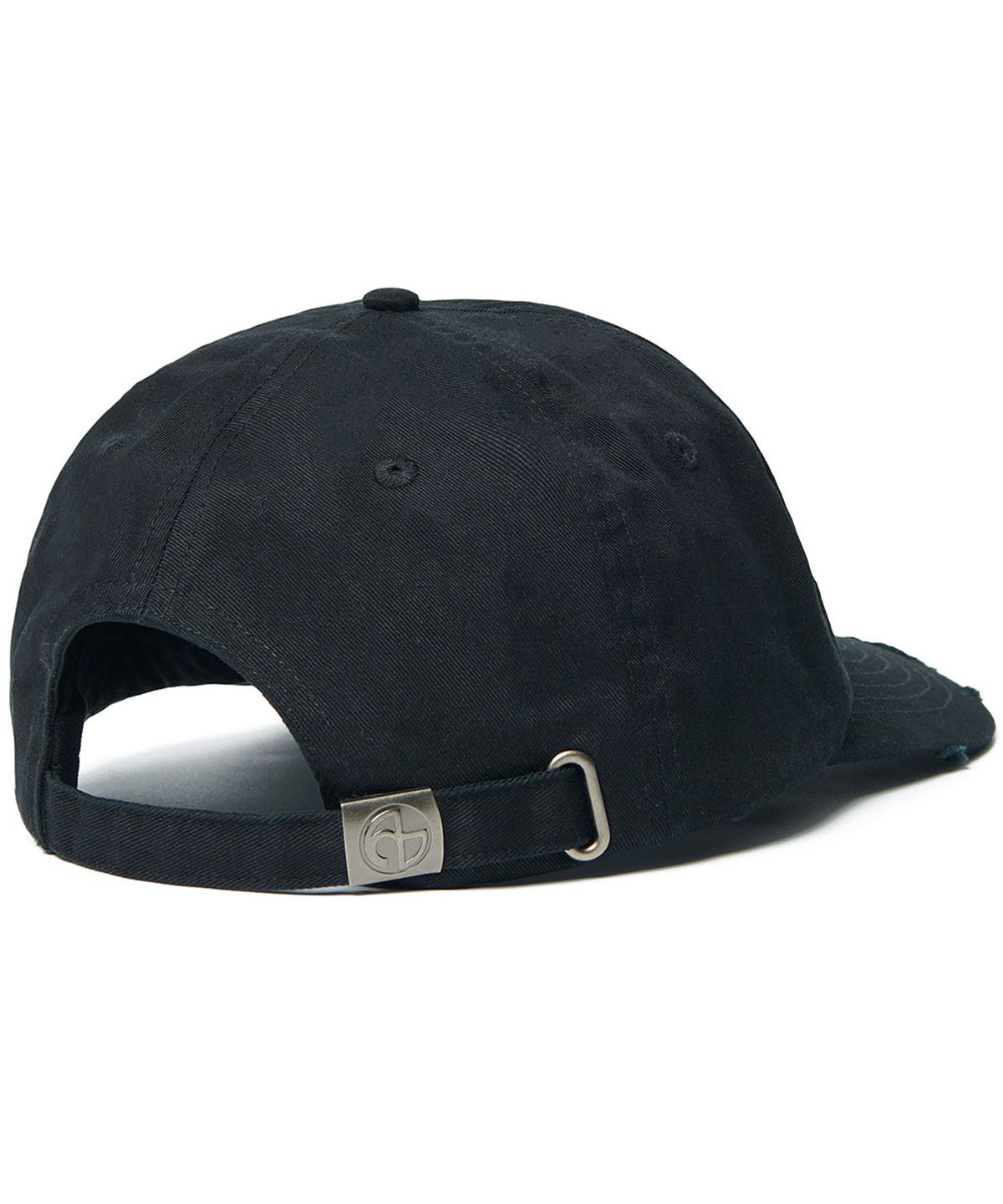 노매뉴얼(NOMANUAL) N.P DAMAGED BALL CAP - BLACK