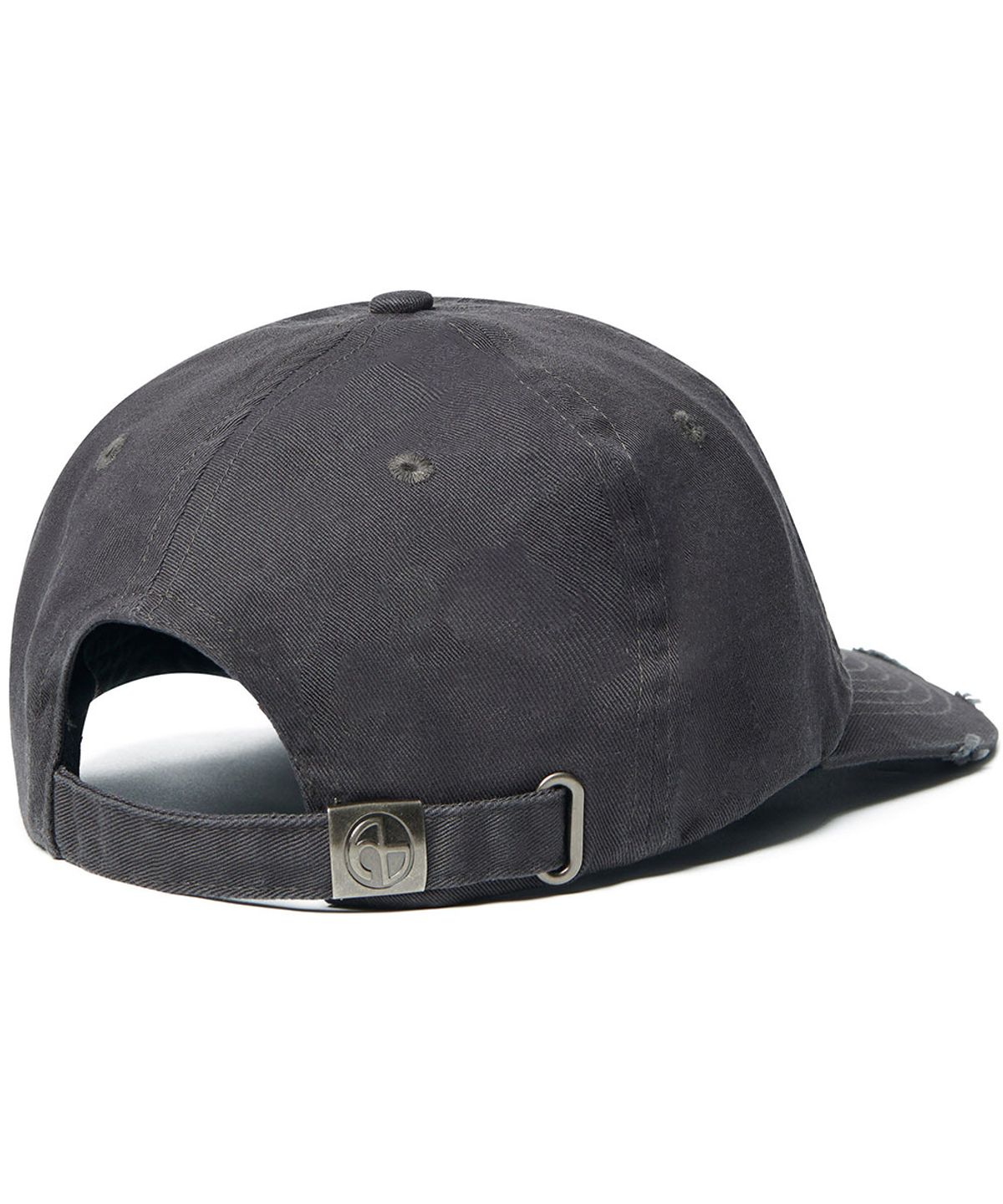 노매뉴얼(NOMANUAL) N.P DAMAGED BALL CAP - CHARCOAL