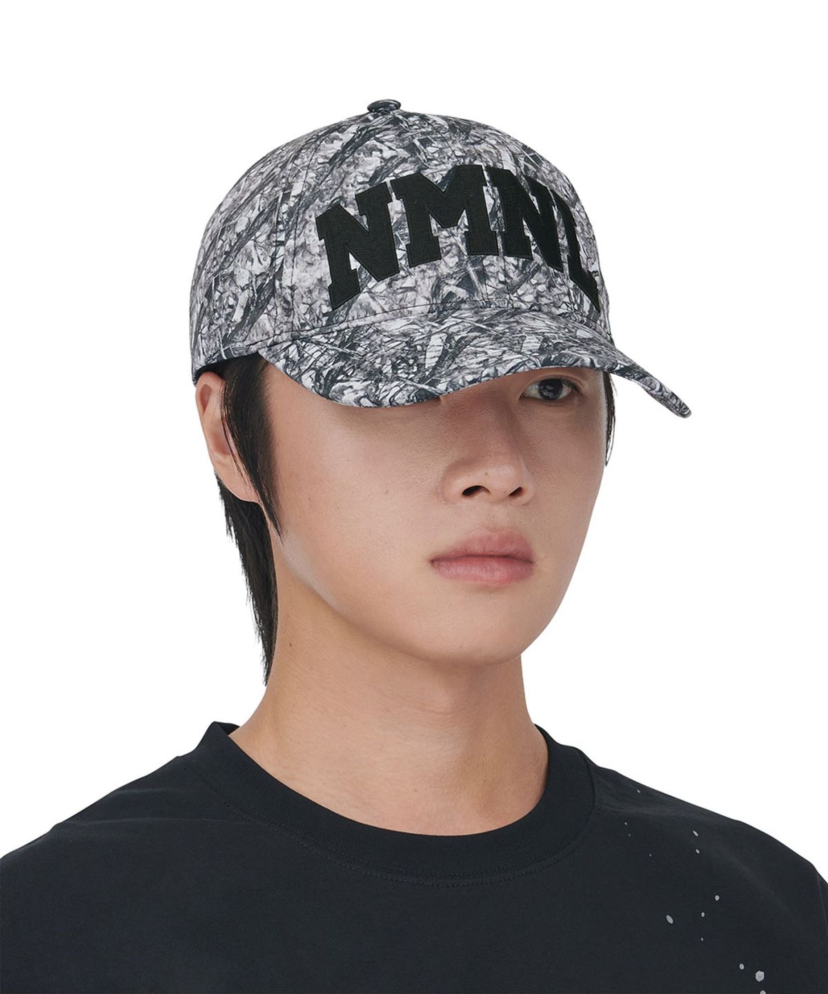 노매뉴얼(NOMANUAL) NM NATURE CAMO BALL CAP - BLACK