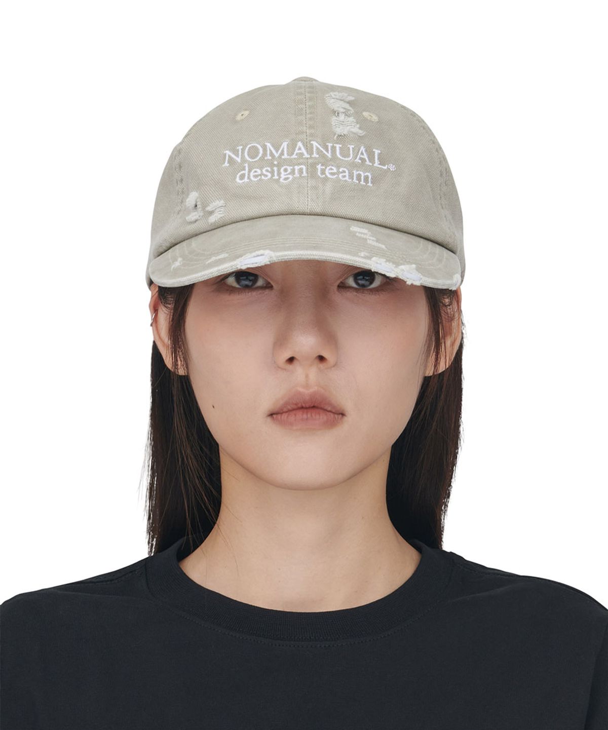 노매뉴얼(NOMANUAL) D.T BALL CAP 261 - WASHED BEIGE