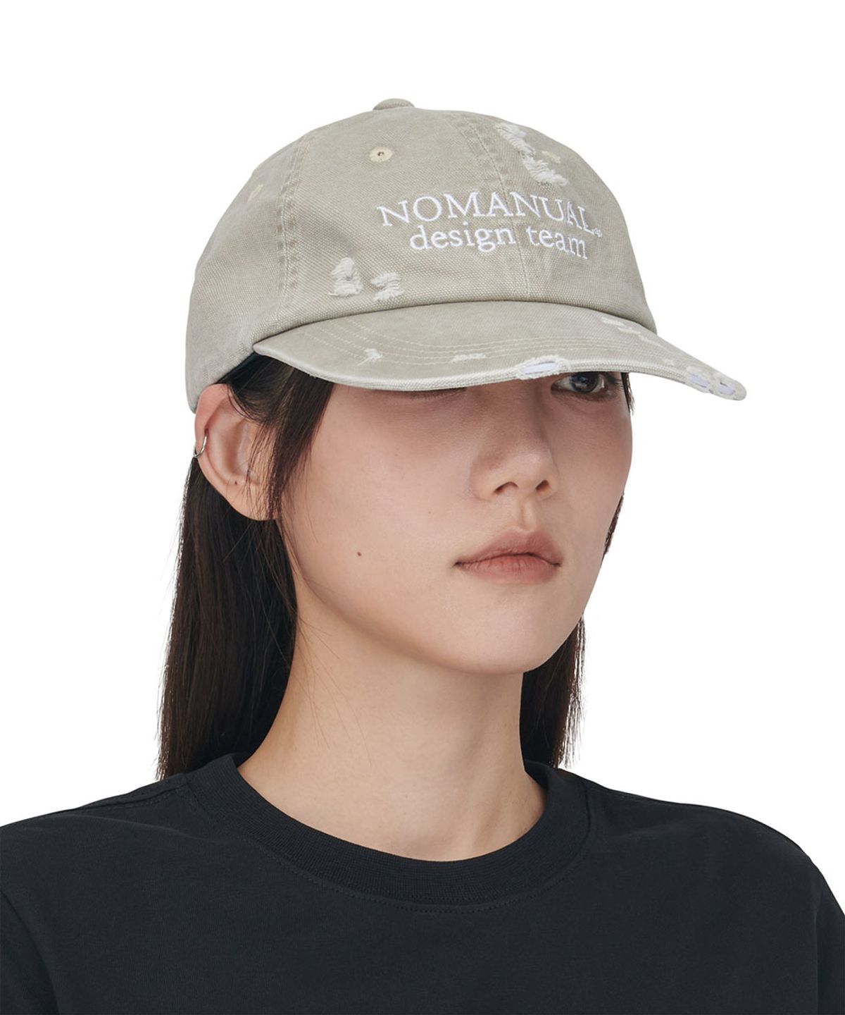 노매뉴얼(NOMANUAL) D.T BALL CAP 261 - WASHED BEIGE