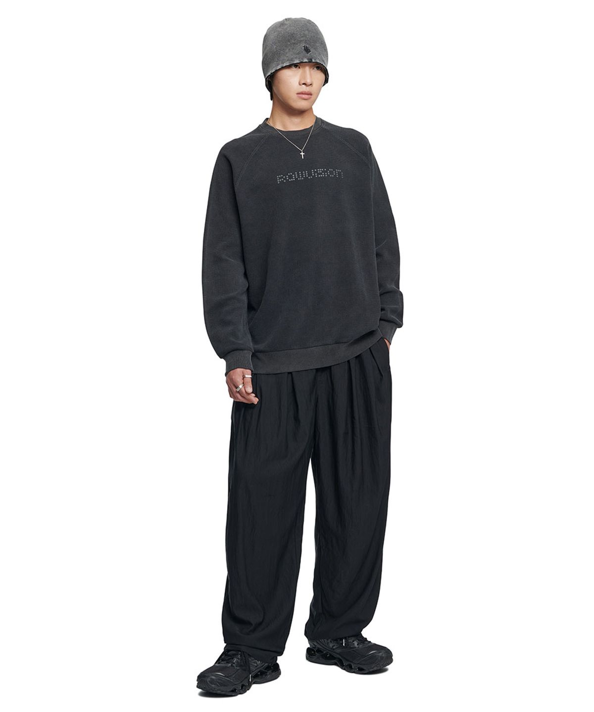 노매뉴얼(NOMANUAL) R.C NYLON PANTS - BLACK