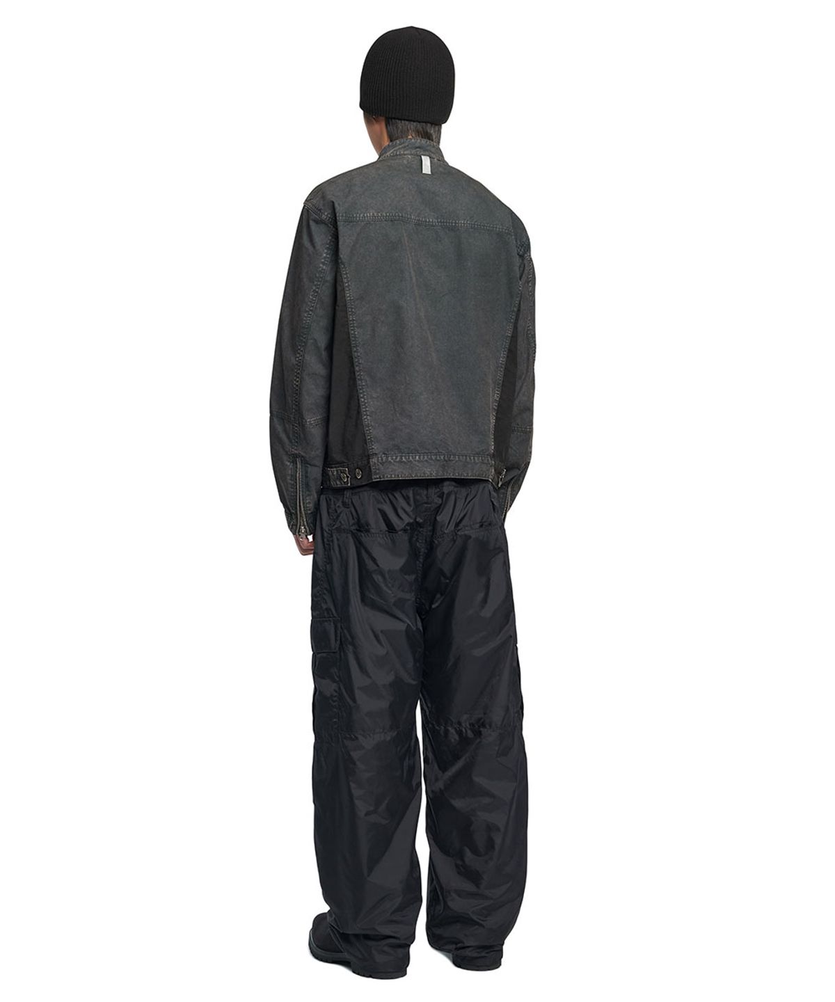 노매뉴얼(NOMANUAL) NATURE CAMO LAYERED PANTS - BLACK