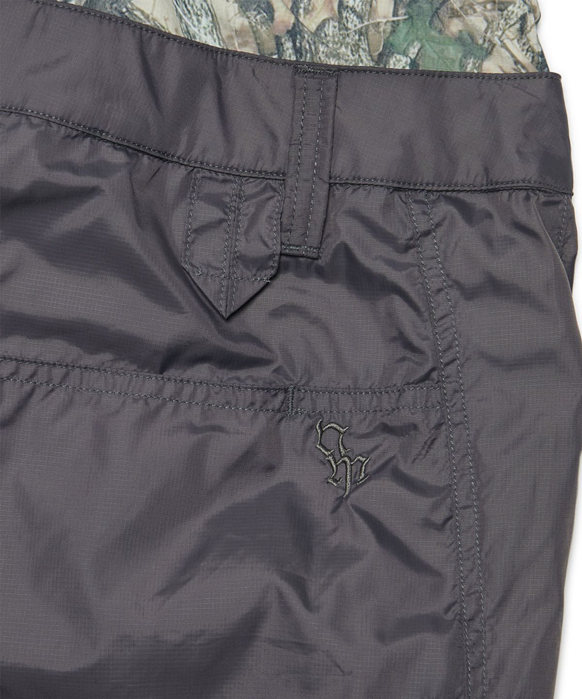 노매뉴얼(NOMANUAL) NATURE CAMO LAYERED PANTS - CHARCOAL