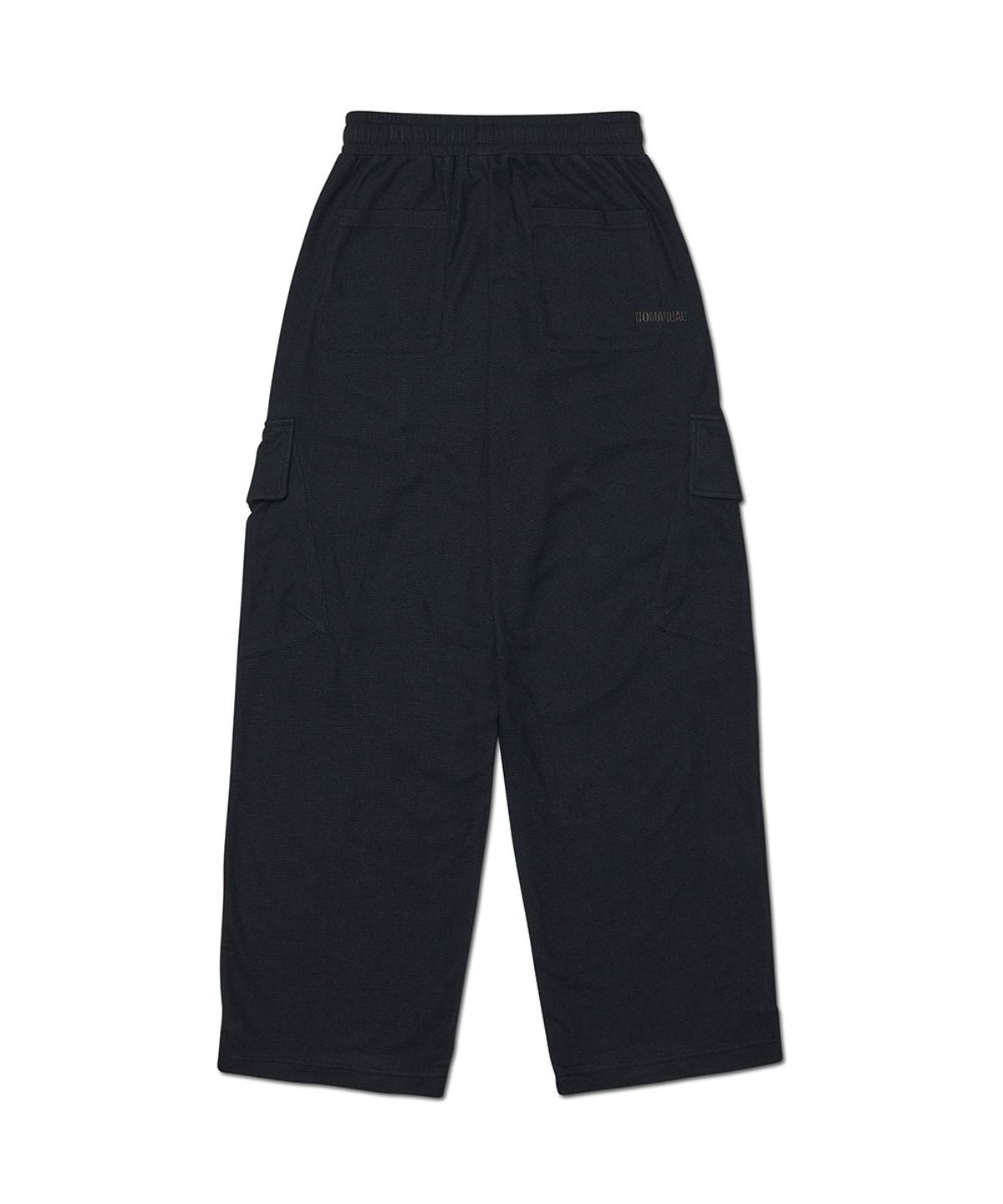 노매뉴얼(NOMANUAL) LIGHT WAFFLE PANTS - BLACK