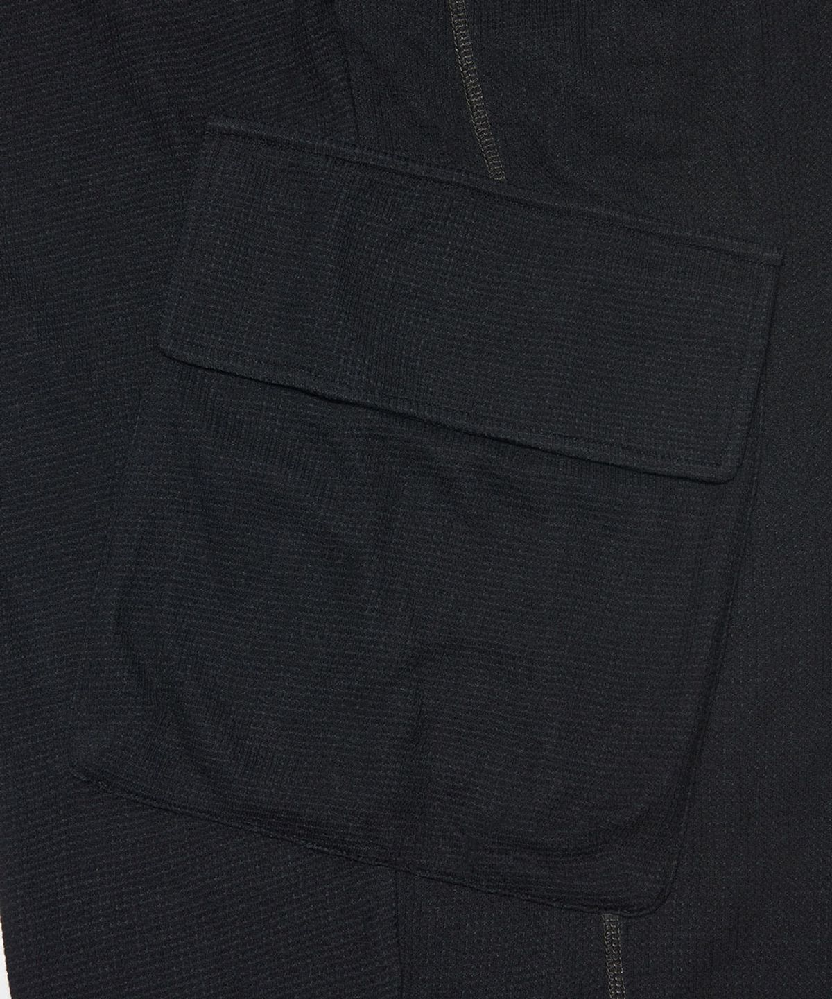 노매뉴얼(NOMANUAL) LIGHT WAFFLE PANTS - BLACK