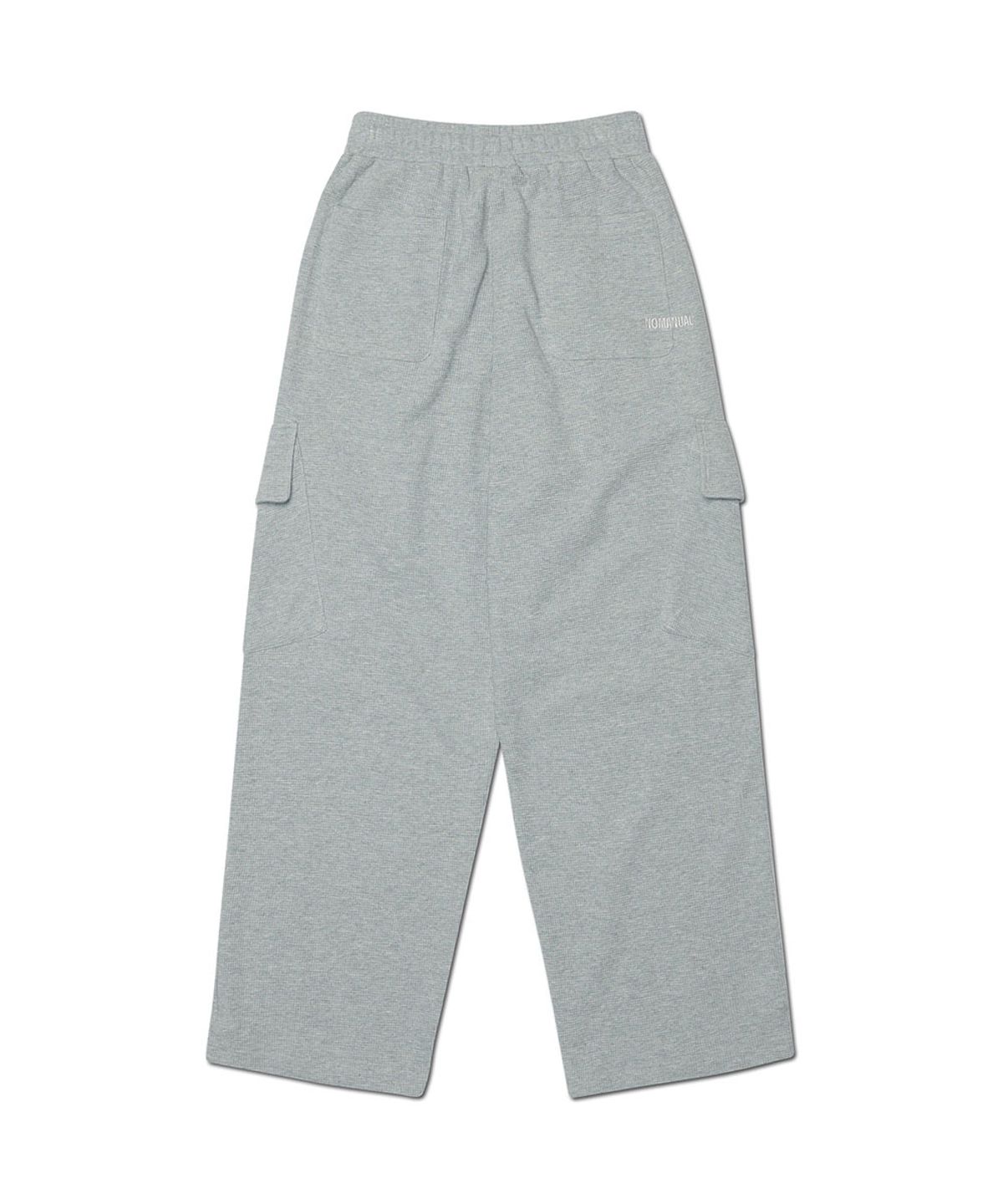 노매뉴얼(NOMANUAL) LIGHT WAFFLE PANTS - GRAY