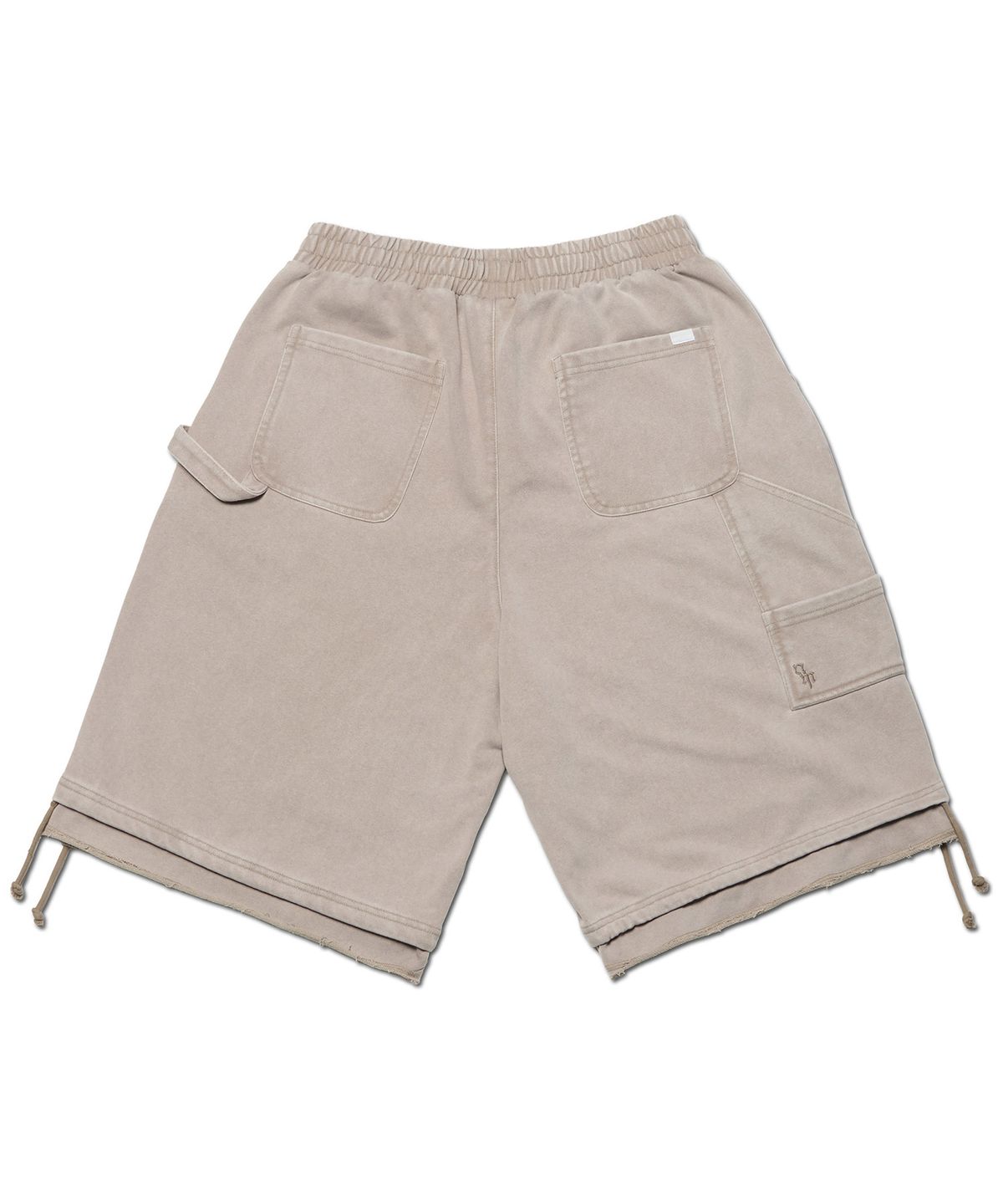 노매뉴얼(NOMANUAL) DOUBLE KNEE SWEAT SHORTS - WASHED BEIGE