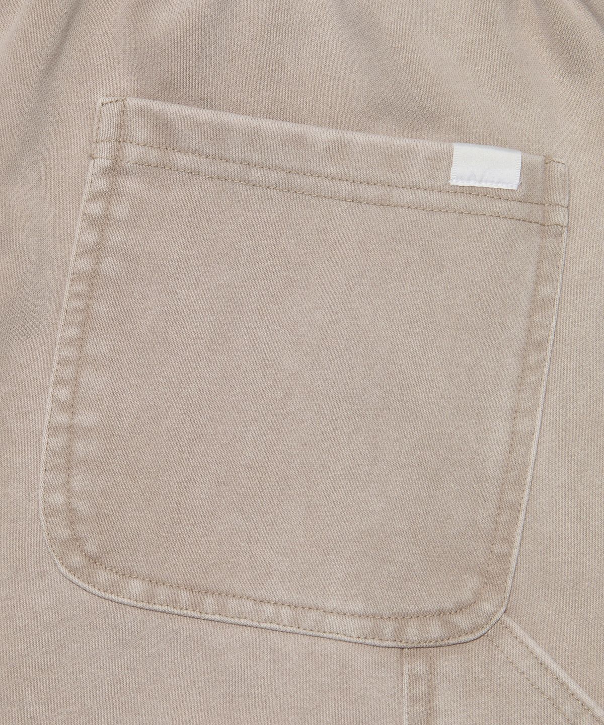 노매뉴얼(NOMANUAL) DOUBLE KNEE SWEAT SHORTS - WASHED BEIGE