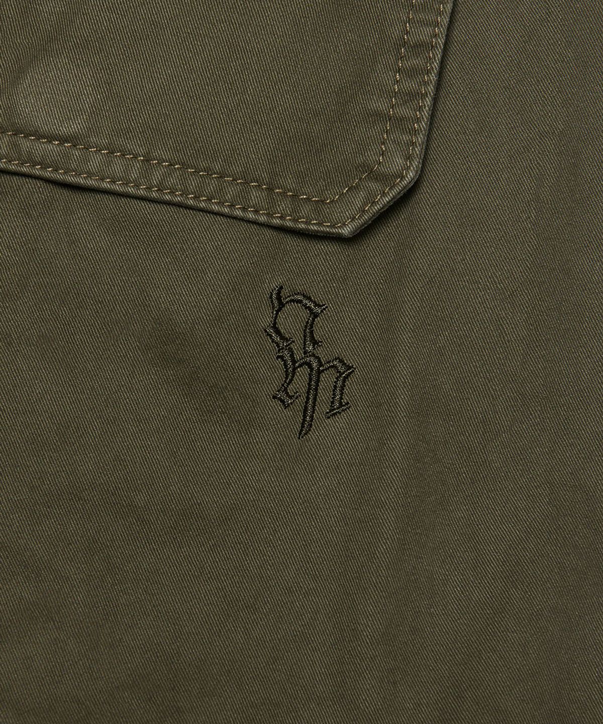 노매뉴얼(NOMANUAL) WASHED CARGO SHORTS - OLIVE